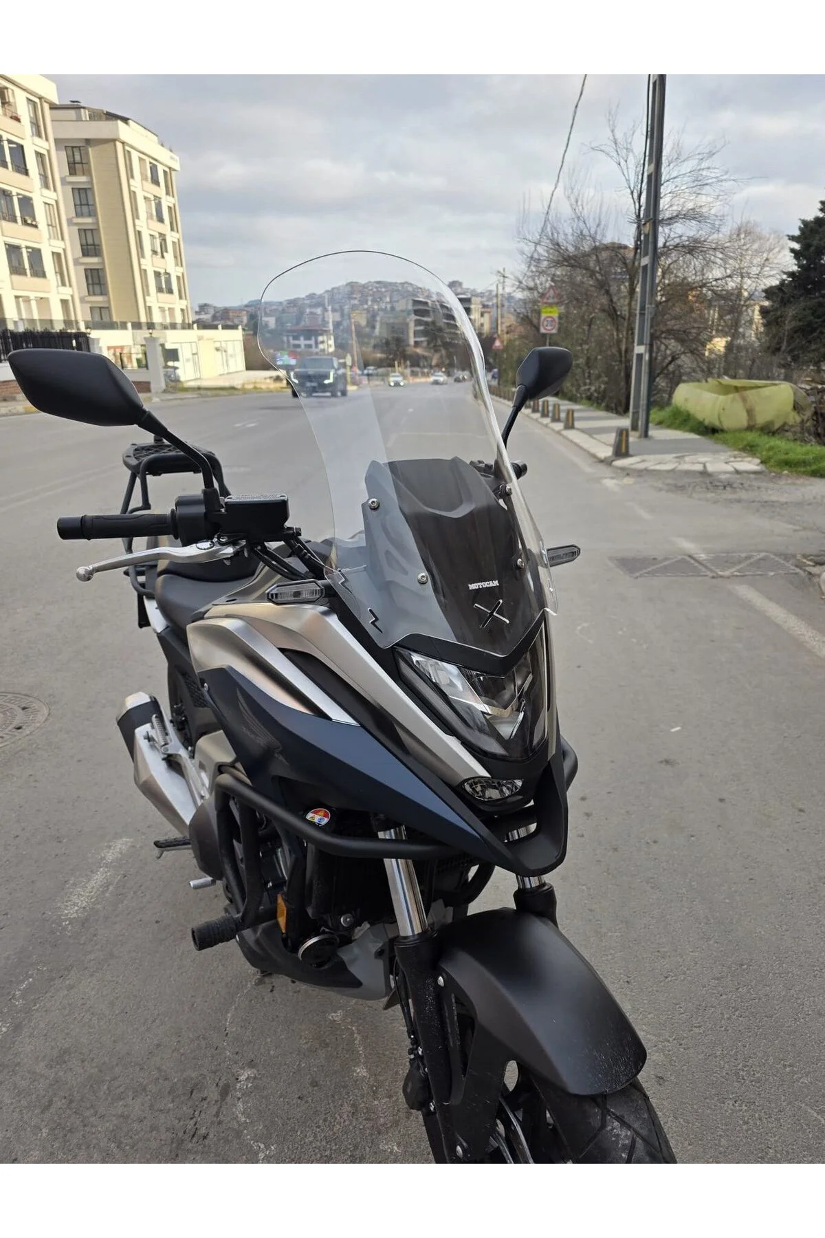 Honda NC 700 750 X Ön Cam 2021-2024 Model 59cm Şeffaf Renkli 4mm UZUN