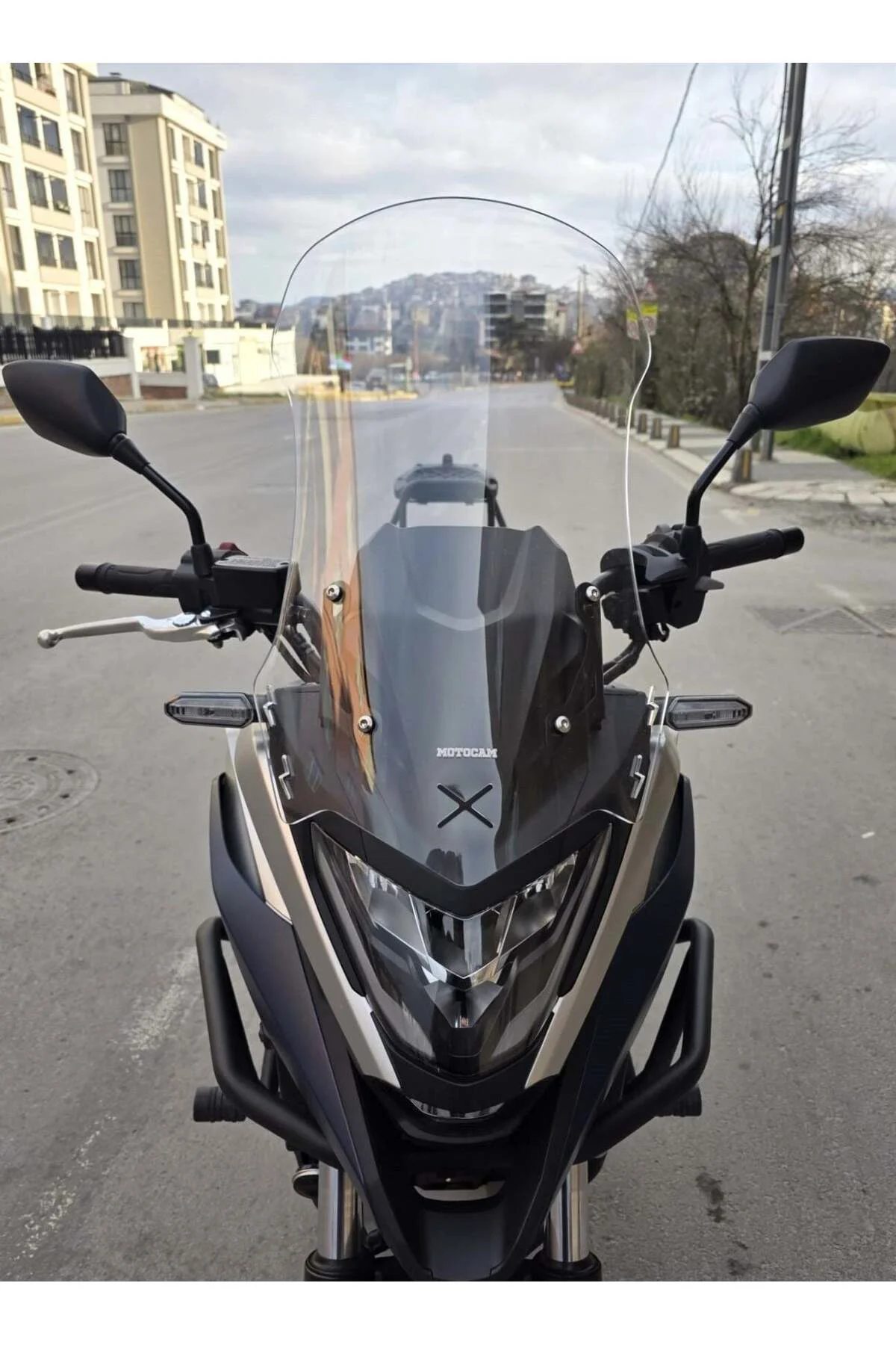 Honda NC 700 750 X Ön Cam 2021-2024 Model 59cm Şeffaf Renkli 4mm UZUN