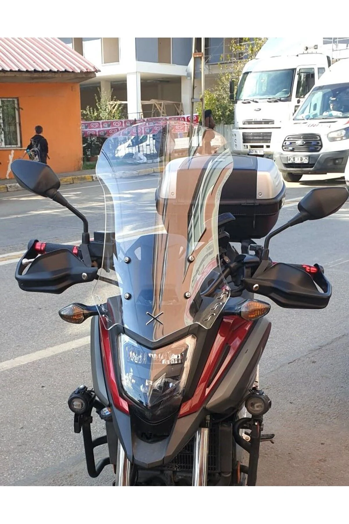 Honda NC 700 750 X Ön Cam 2016-2020 Model 59cm Şeffaf Renkli 4mm UZUN