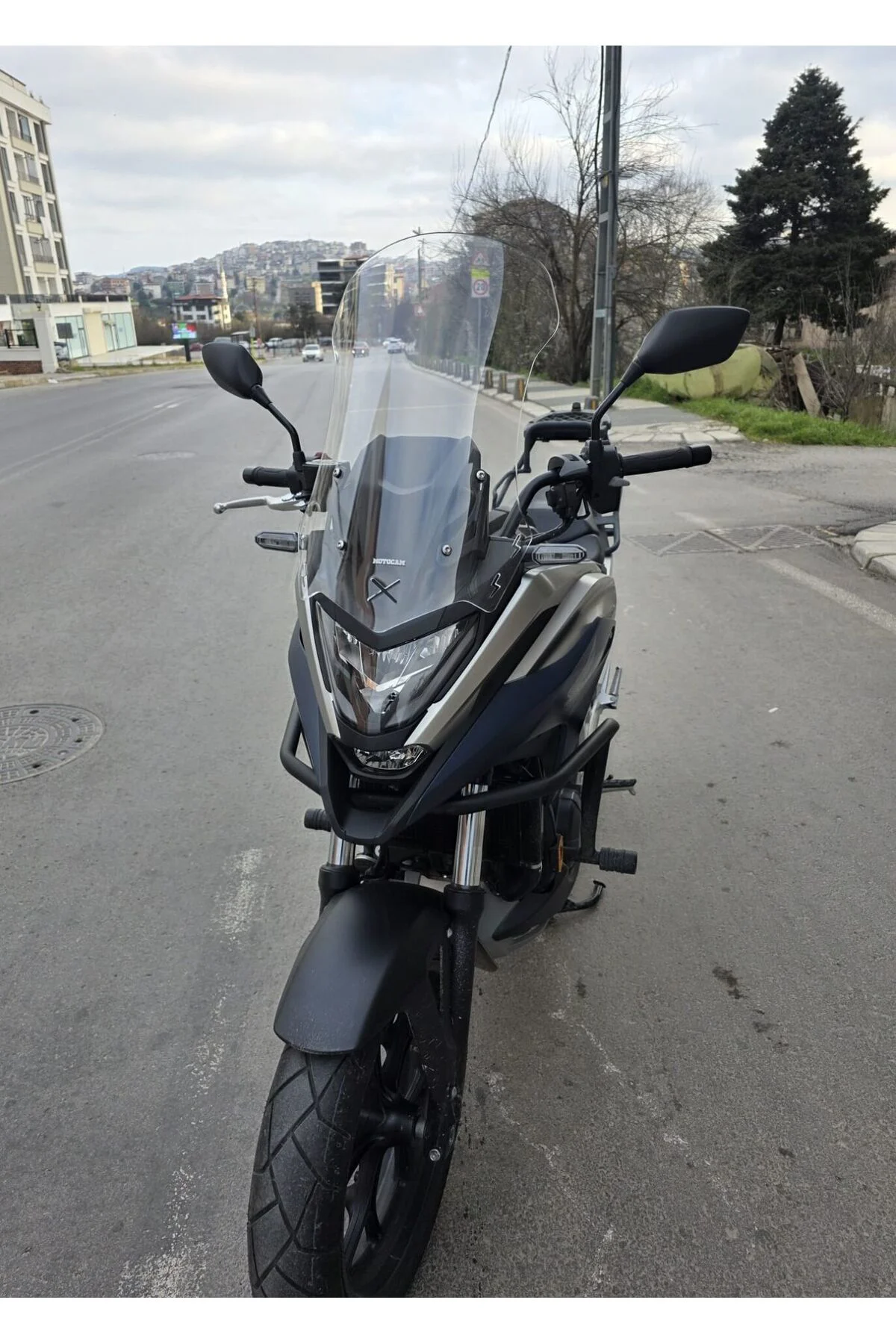 Honda NC 700 750 X Ön Cam 2021-2024 Model 59cm Şeffaf Renkli 4mm UZUN
