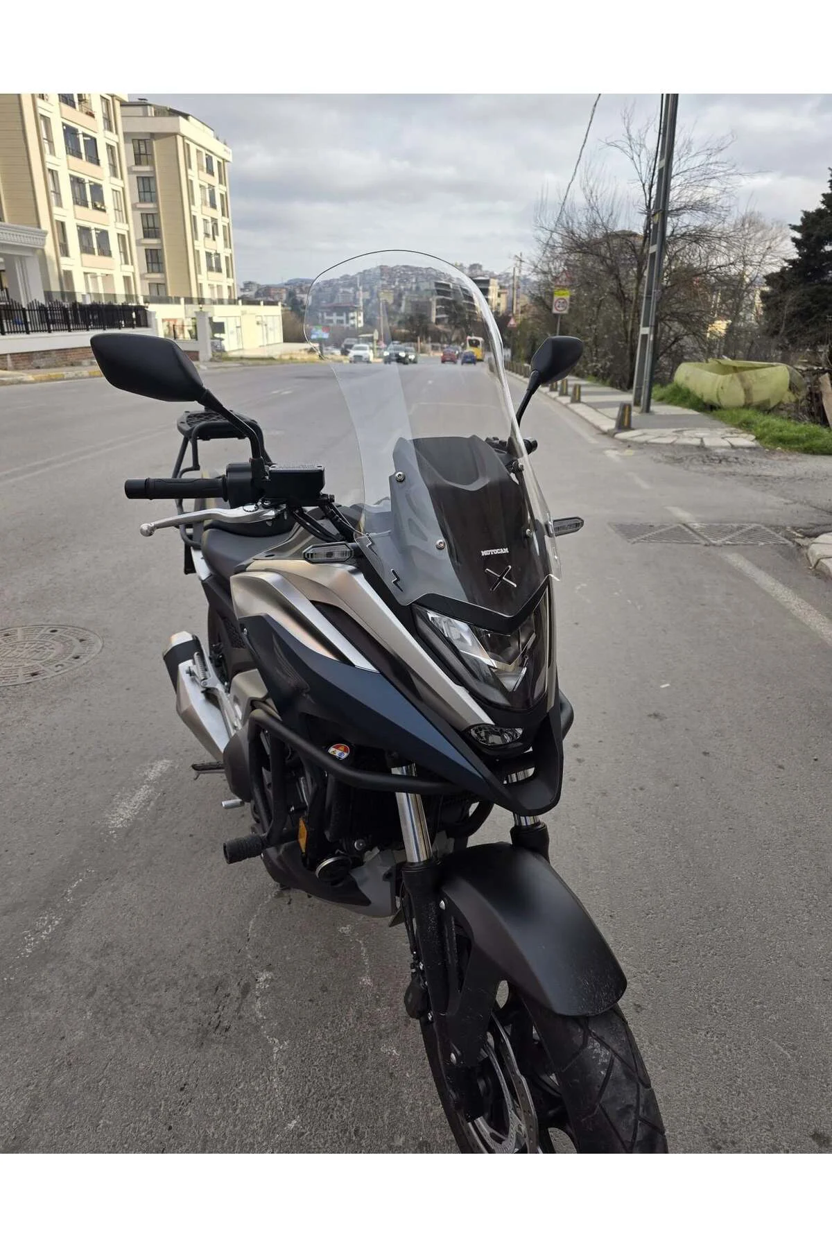 Honda NC 700 750 X Ön Cam 2021-2024 Model 59cm Şeffaf Renkli 4mm UZUN