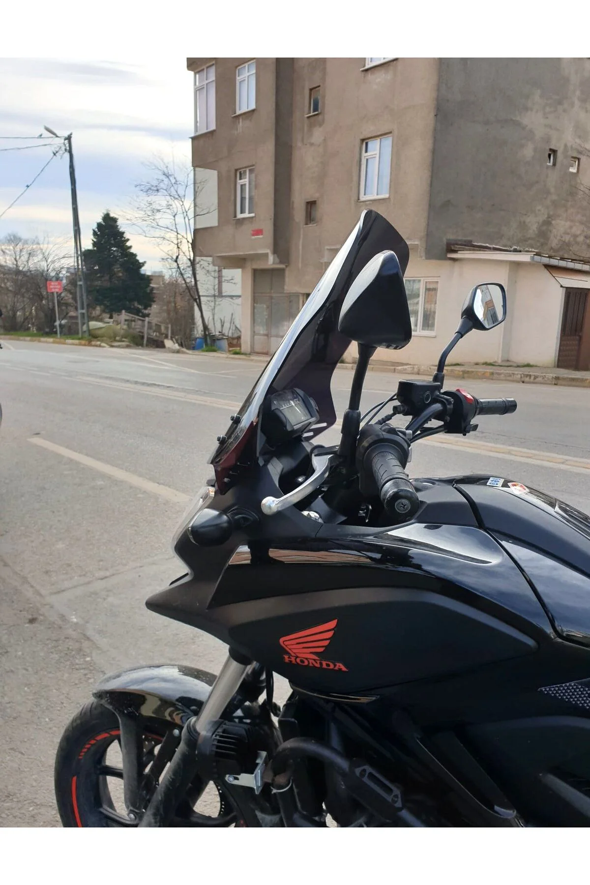 Honda NC 700 750 X Ön Cam 2012-2015 Model 59cm Siyah Renkli 4mm UZUN