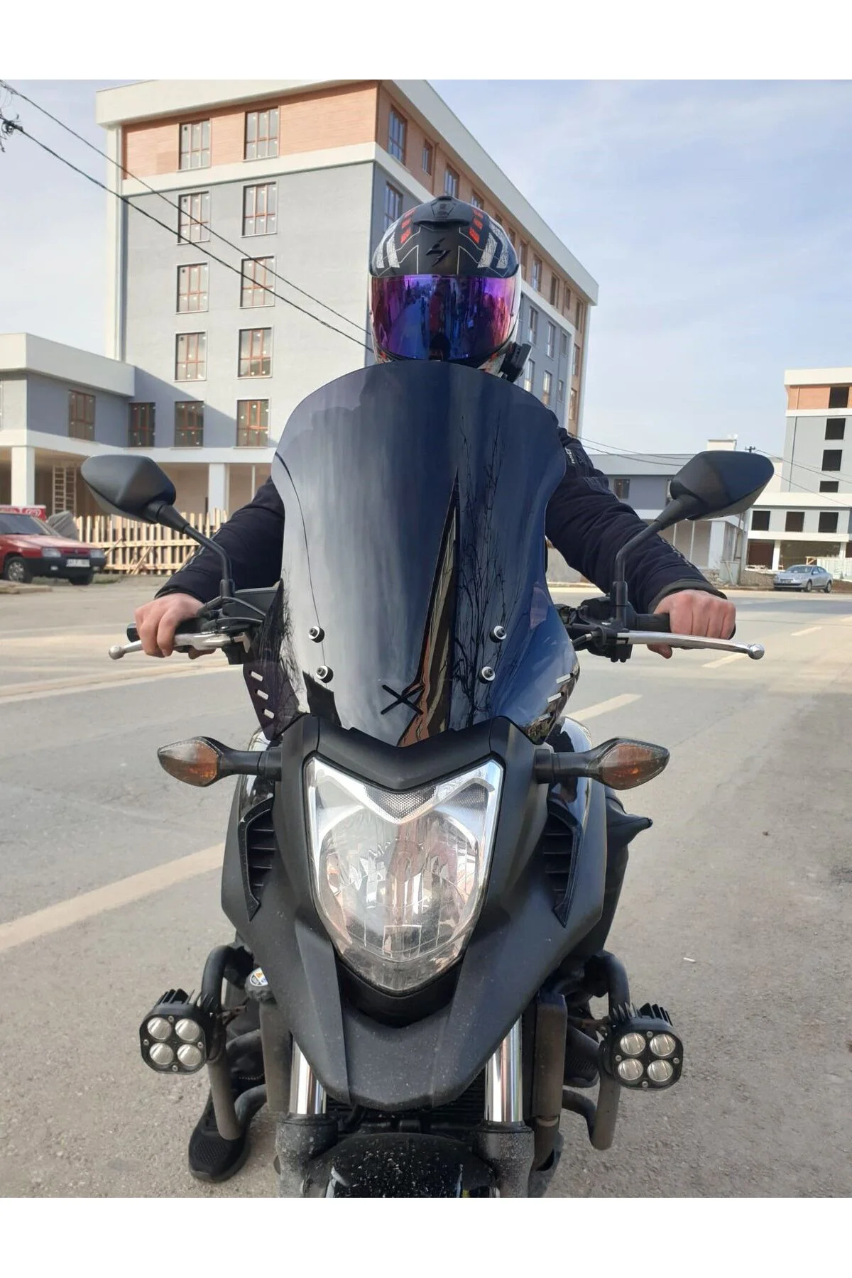 Honda NC 700 750 X Ön Cam 2012-2015 Model 59cm Siyah Renkli 4mm UZUN