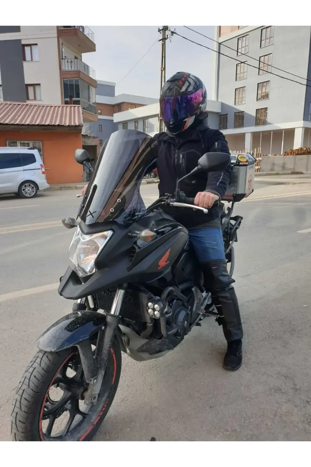Honda NC 700 750 X Ön Cam 2012-2015 Model 50cm Siyah Renkli 4mm O