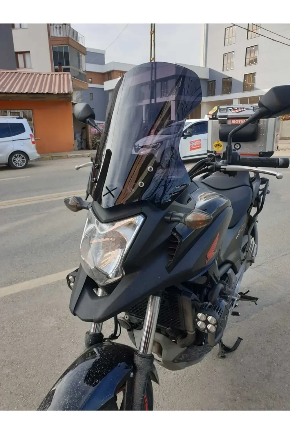 Honda NC 700 750 X Ön Cam 2012-2015 Model 59cm Siyah Renkli 4mm U