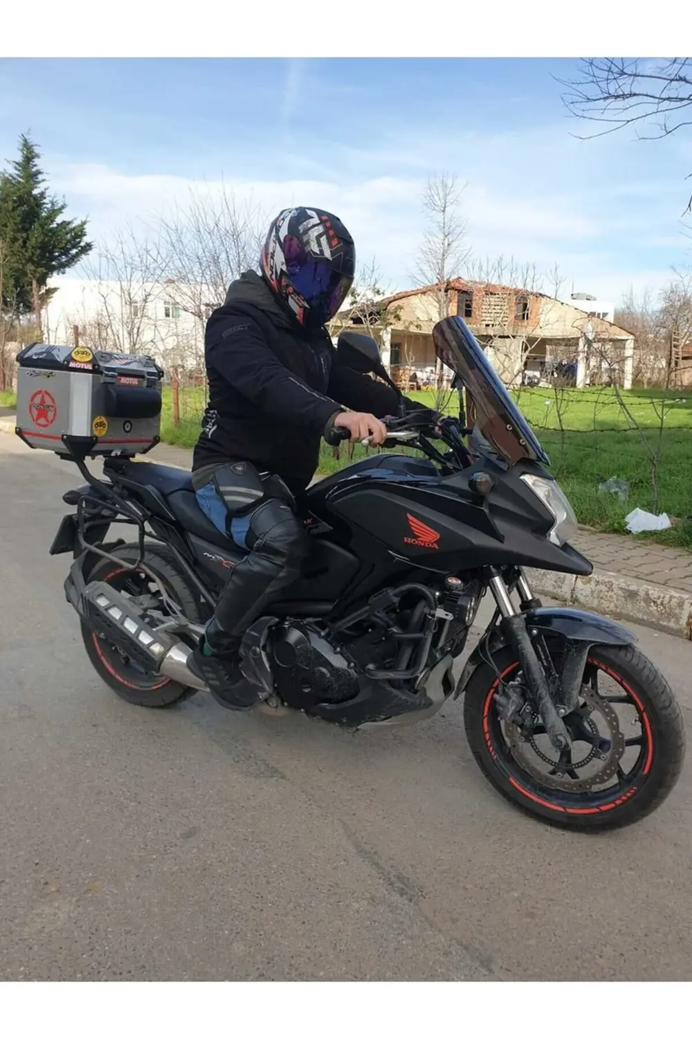 Honda NC 700 750 X Ön Cam 2012-2015 Model 59cm Siyah Renkli 4mm U