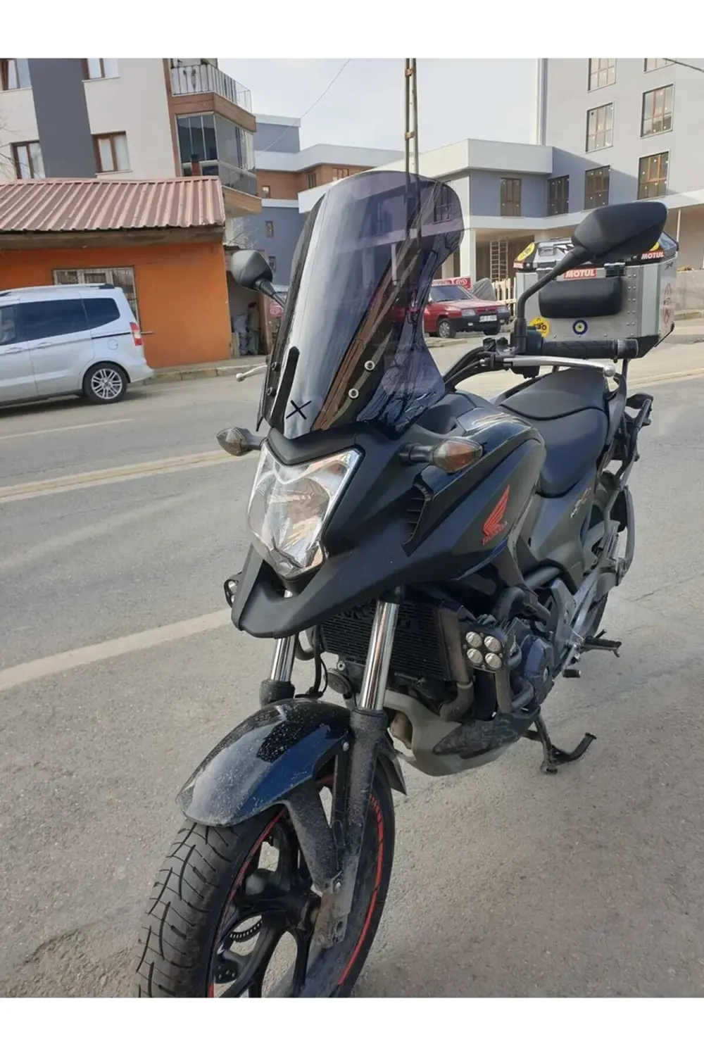 Honda NC 700 750 X Ön Cam 2012-2015 Model 59cm Siyah Renkli 4mm U