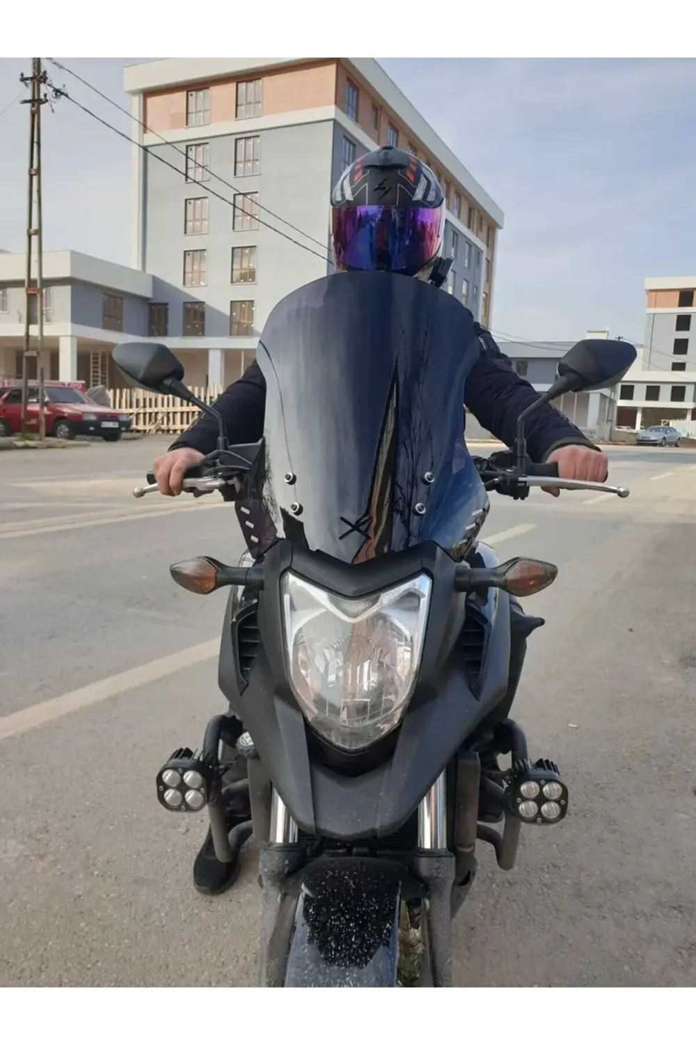 Honda NC 700 750 X Ön Cam 2012-2015 Model 59cm Siyah Renkli 4mm U