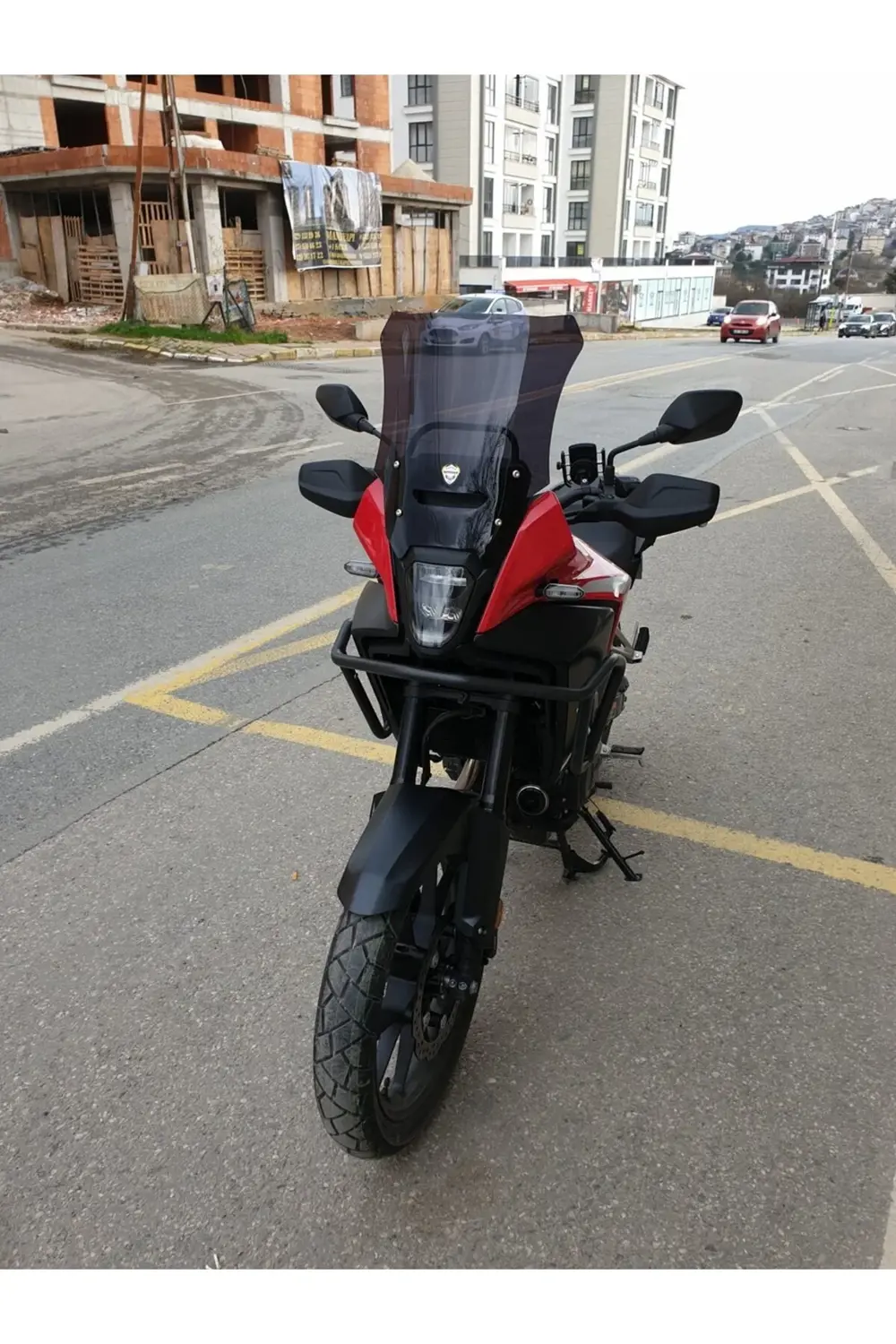 Honda NX 500 Ön Cam 2025 Model 44cm Siyah Renkli 4mm UZUN