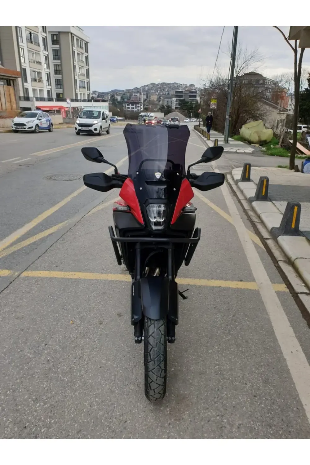 Honda NX 500 Ön Cam 2025 Model 44cm Siyah Renkli 4mm UZUN