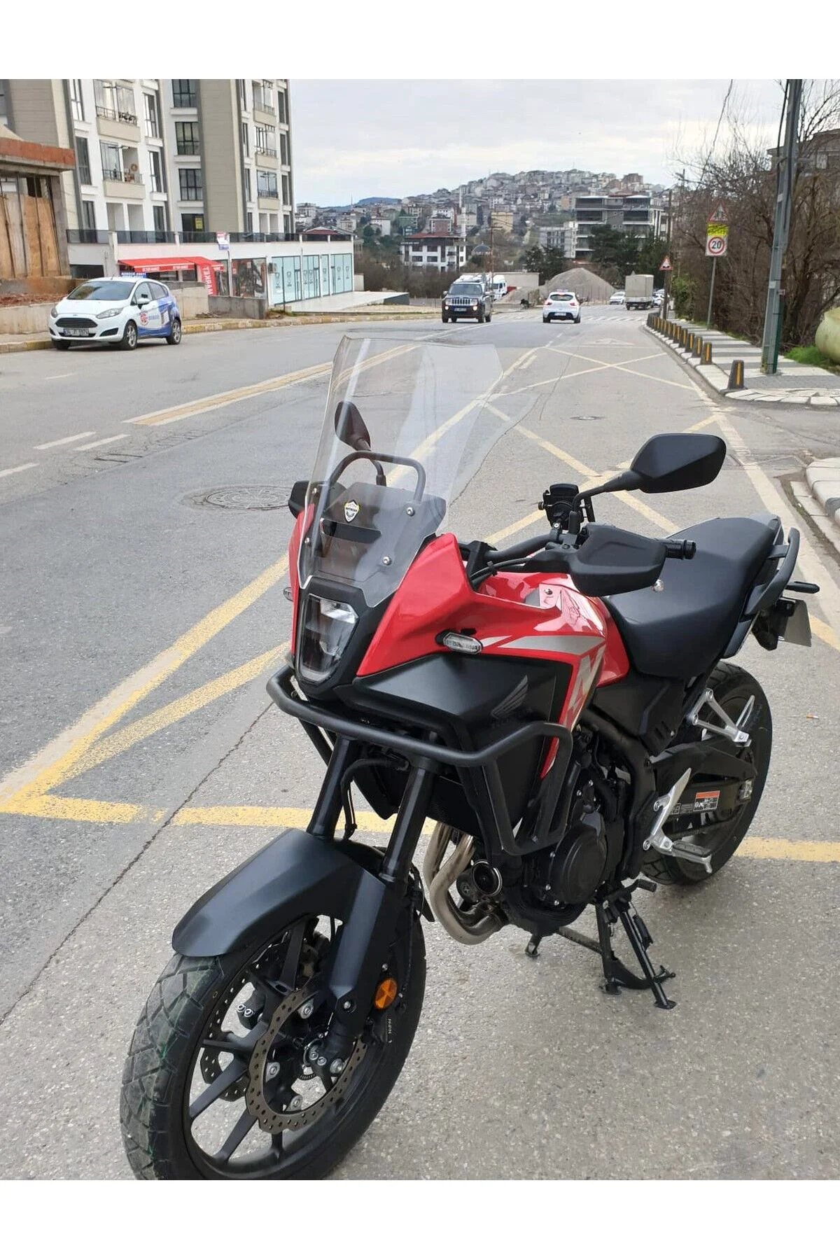 Honda NX 500 Ön Cam 2025-2026 Model 44cm Şeffaf Renkli 4mm UZUN
