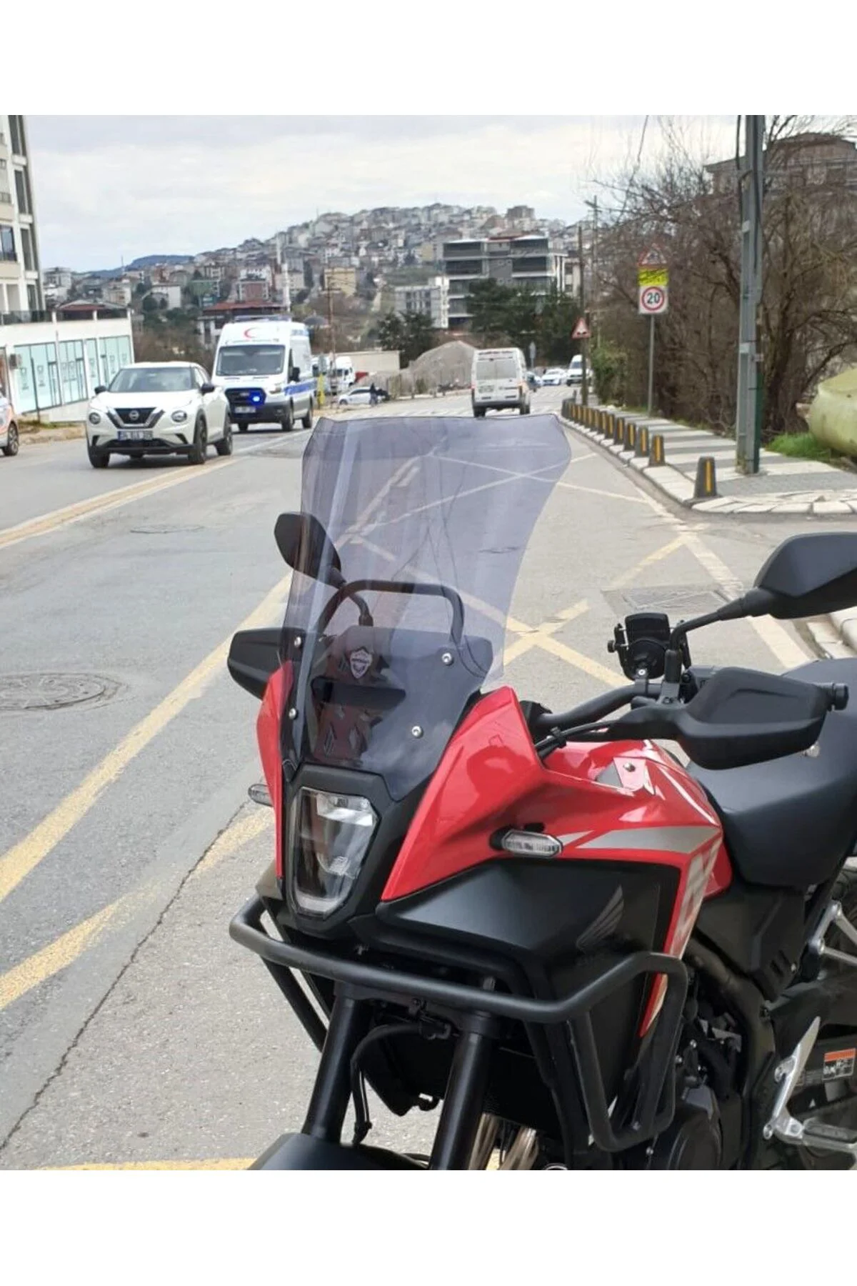 Honda NX 500 Ön Cam 2025-2026 Model 44cm Füme Renkli 4mm UZUN