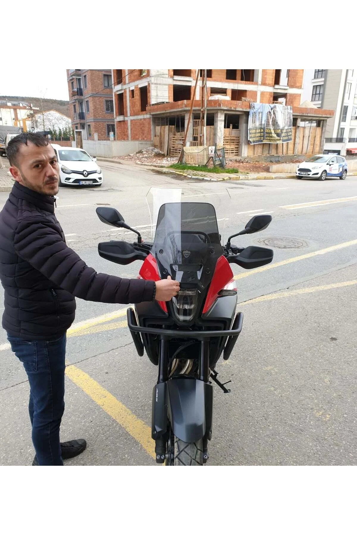 Honda NX 500 Ön Cam 2025-2026 Model 44cm Şeffaf Renkli 4mm UZUN