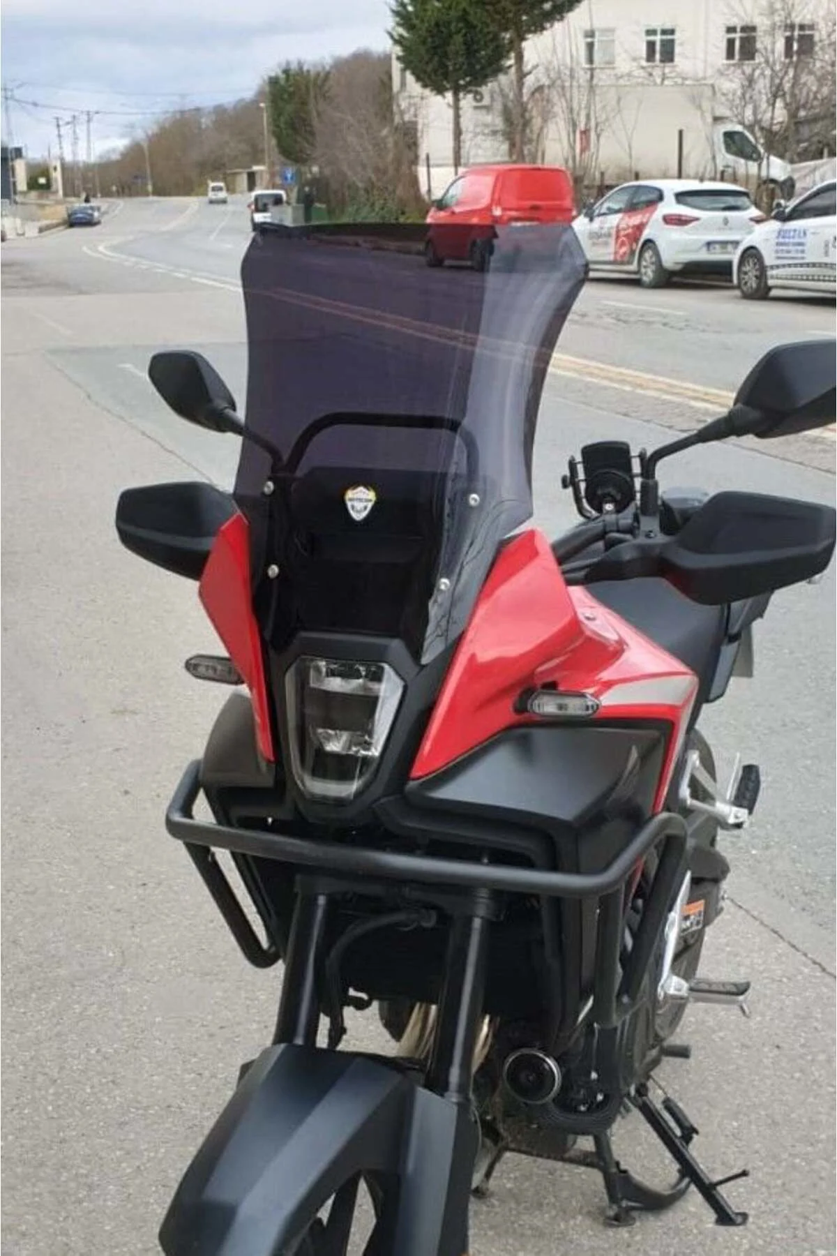 Honda NX 500 Ön Cam 2025-2026 Model 44cm Siyah Renkli 4mm UZUN