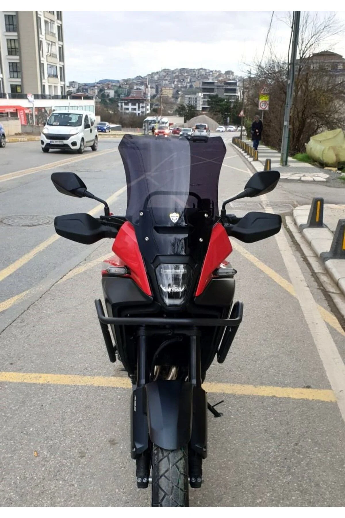 Honda NX 500 Ön Cam 2025-2026 Model 44cm Siyah Renkli 4mm UZUN