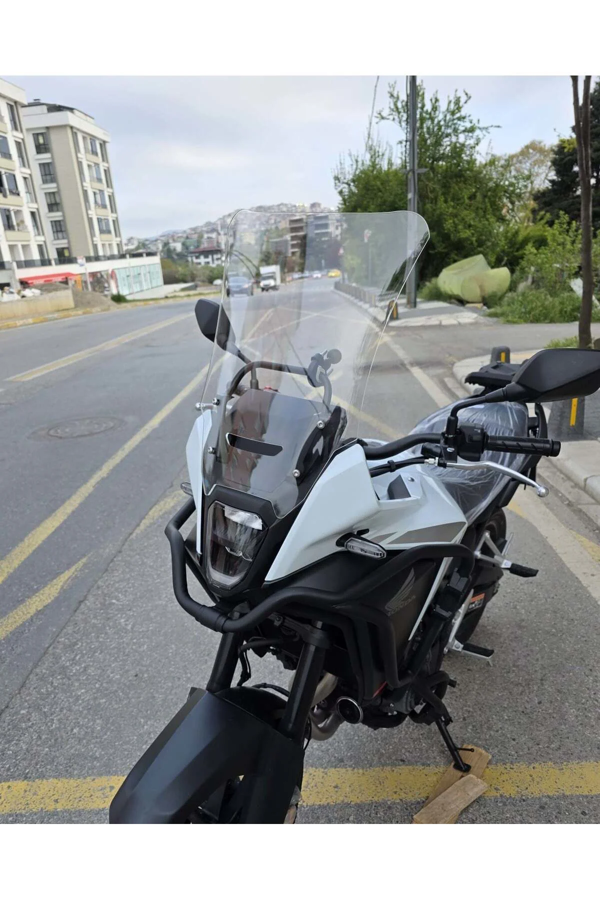 Honda NX 500 Ön Cam 2025-2026 Model 48cm Şeffaf Renkli 4mm UZUN