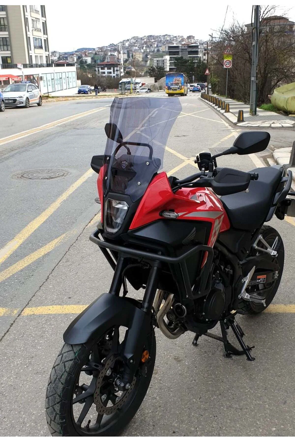 Honda NX 500 Ön Cam 2025-2026 Model 44cm Füme Renkli 4mm UZUN
