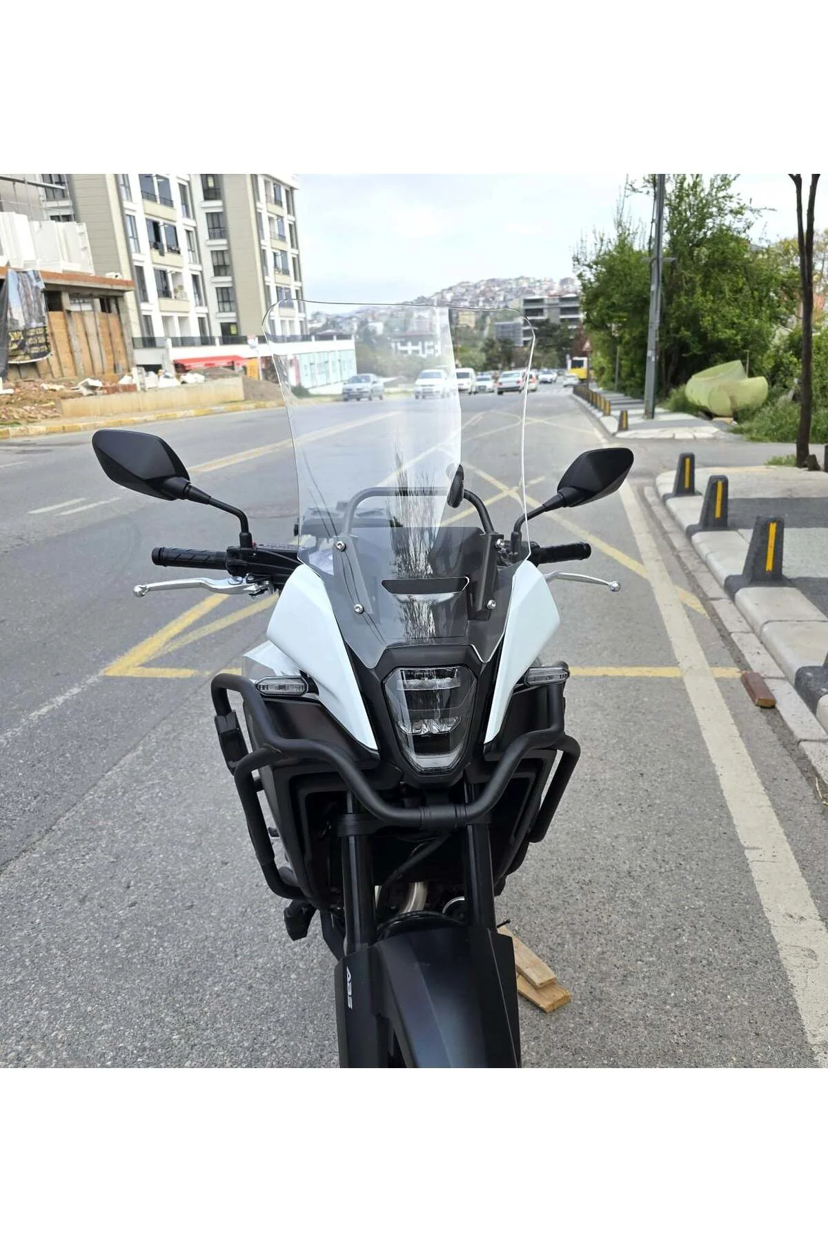 Honda NX 500 Ön Cam 2025-2026 Model 48cm Şeffaf Renkli 4mm UZUN