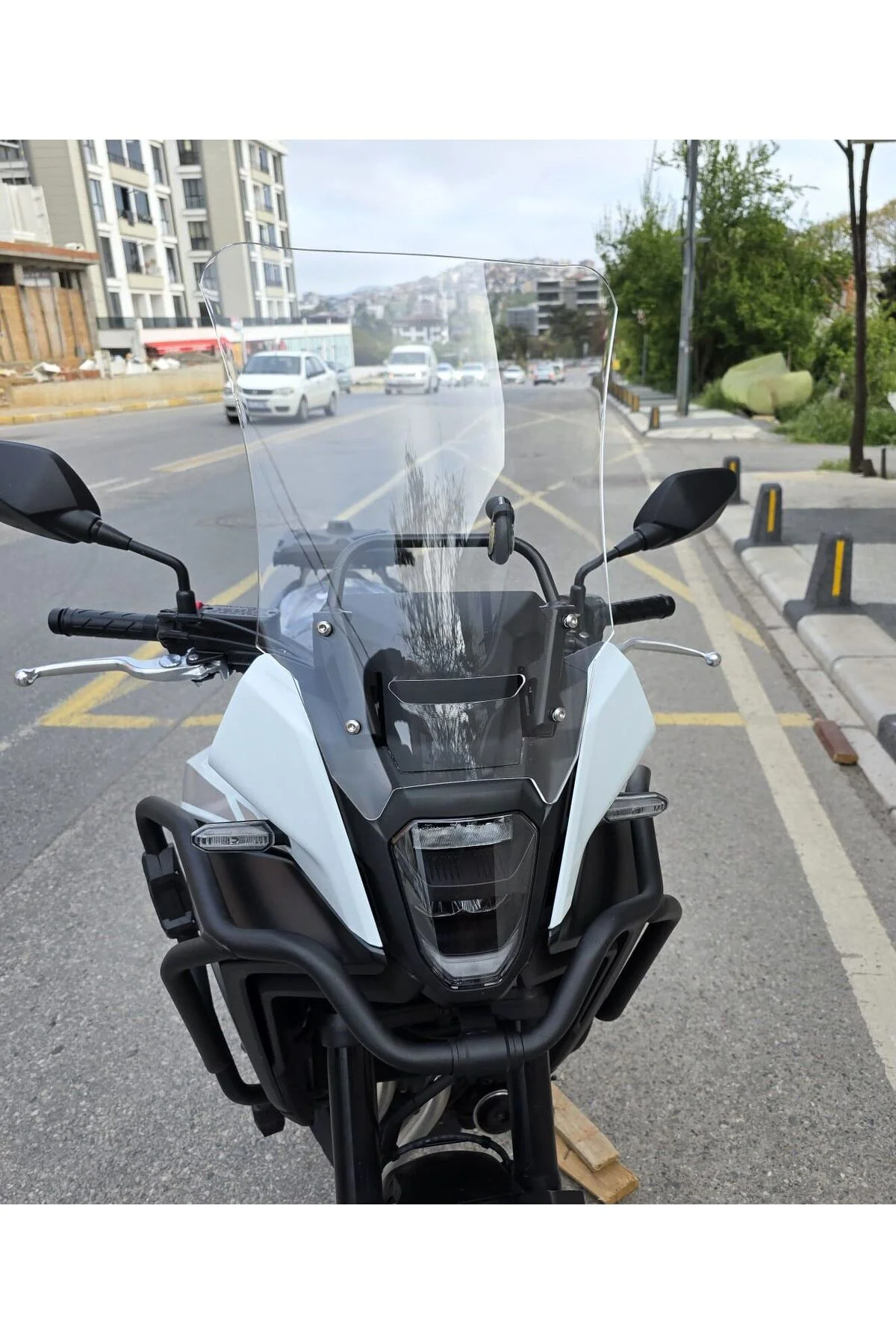 Honda NX 500 Ön Cam 2025-2026 Model 48cm Şeffaf Renkli 4mm UZUN