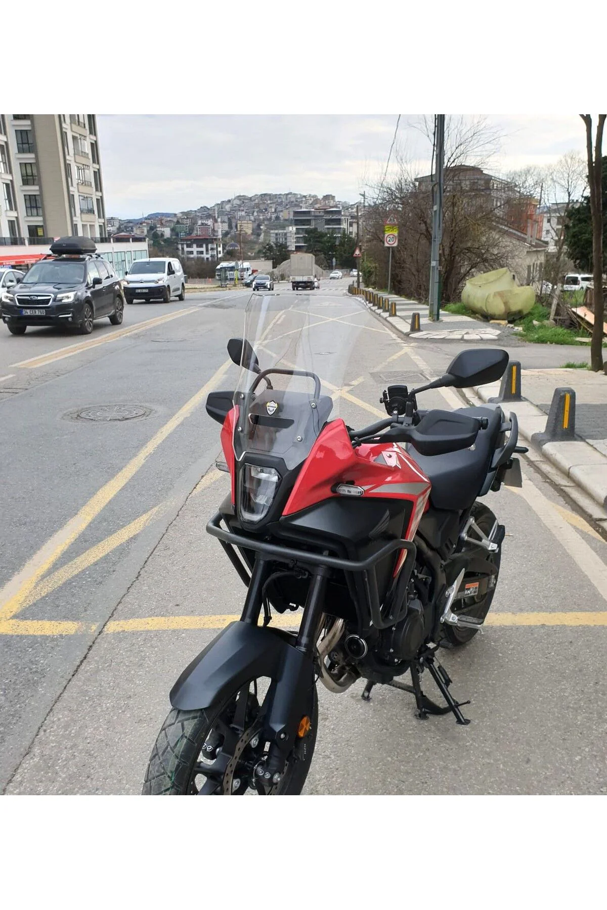 Honda NX 500 Ön Cam 2025-2026 Model 44cm Şeffaf Renkli 4mm UZUN