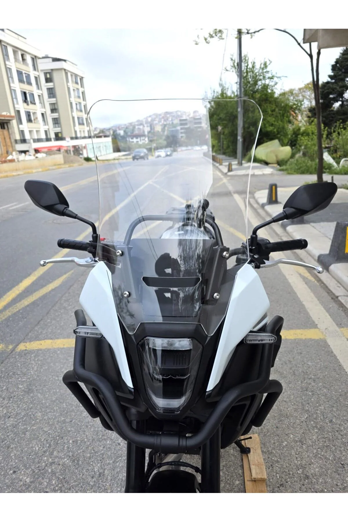 Honda NX 500 Ön Cam 2025-2026 Model 48cm Şeffaf Renkli 4mm UZUN