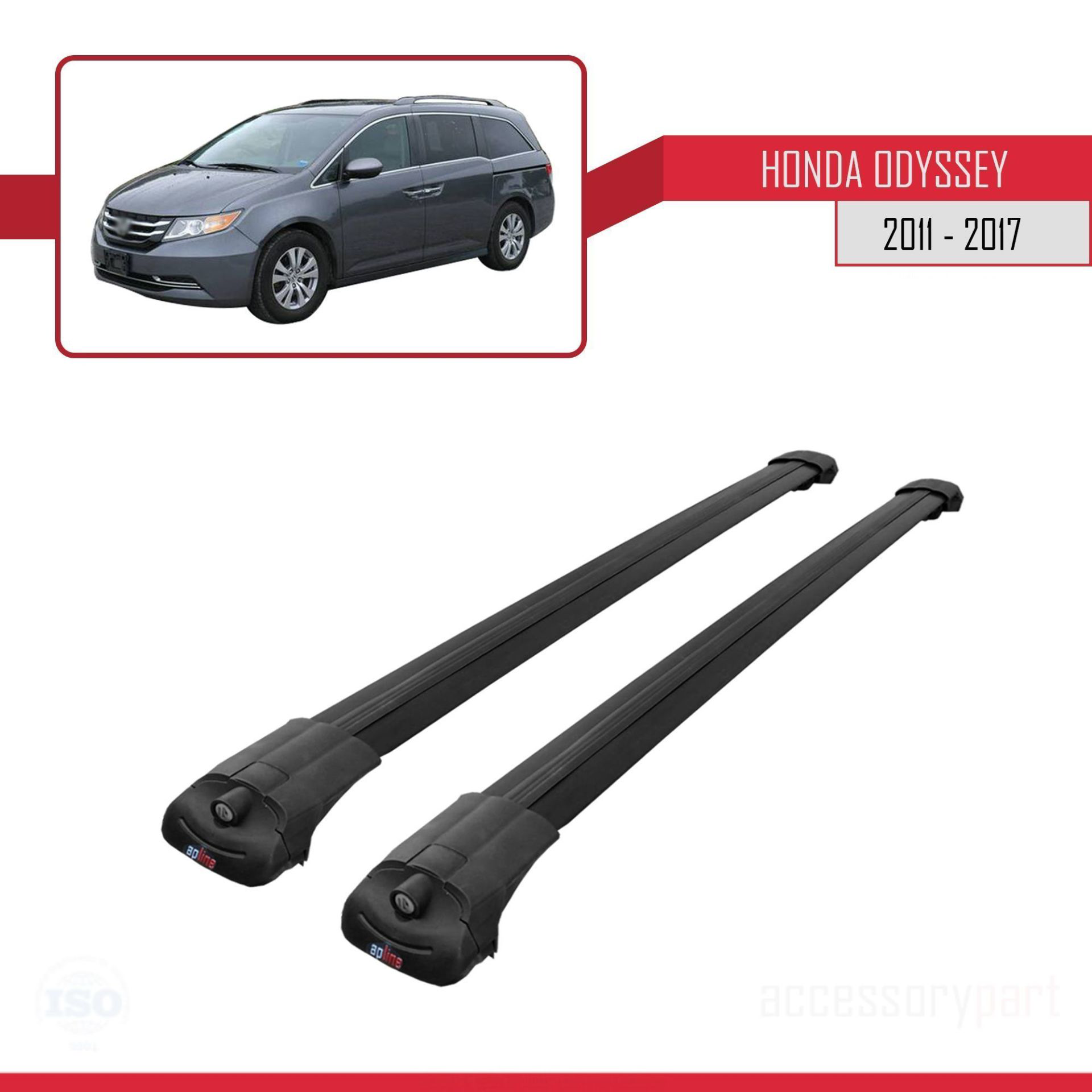 Honda Odyssey 2011-2017 Arası ile uyumlu ACE-1 Ara Atkı Tavan Bar
