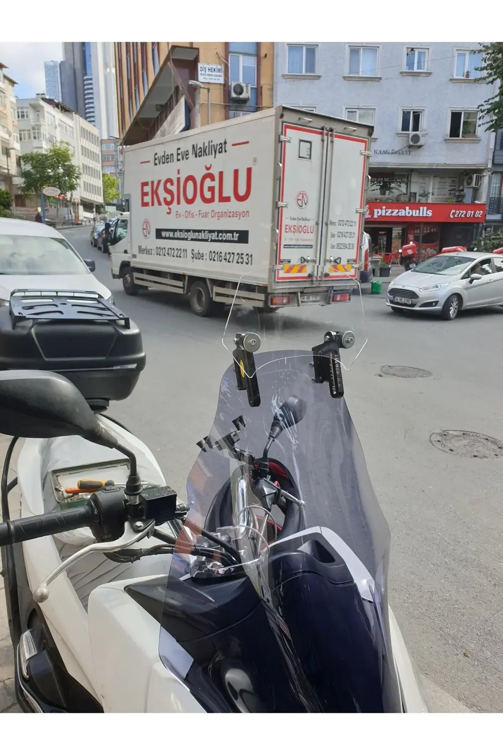 Honda Pcx Ön Cam 2014 2017 Model 65cm Açıkfüme Renkli 4mm ORTA BO