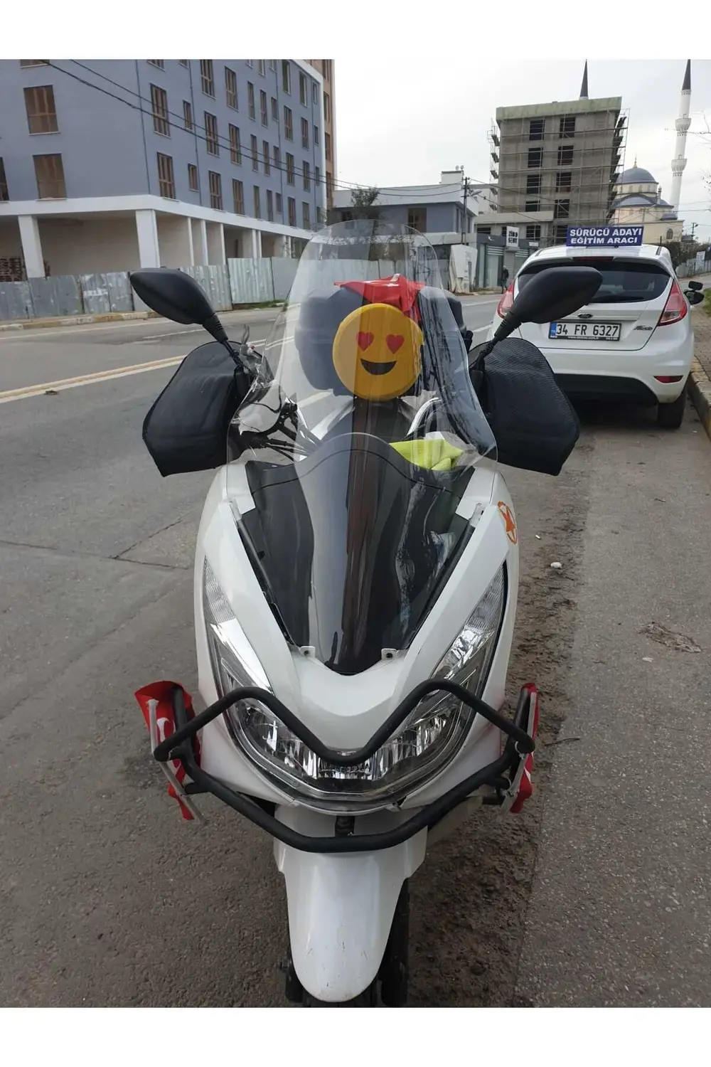 Honda Pcx Ön Cam 2014 2017 Model 65cm Şeffaf Renkli 4mm ORTA BOYL