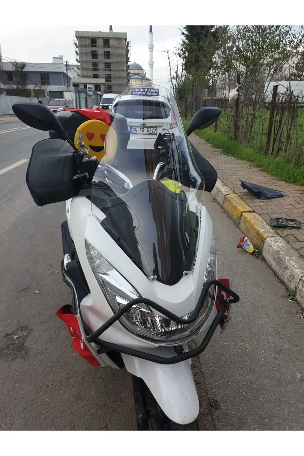 Honda Pcx Ön Cam 2014 2017 Model 65cm Şeffaf Renkli 4mm ORTA BOYL