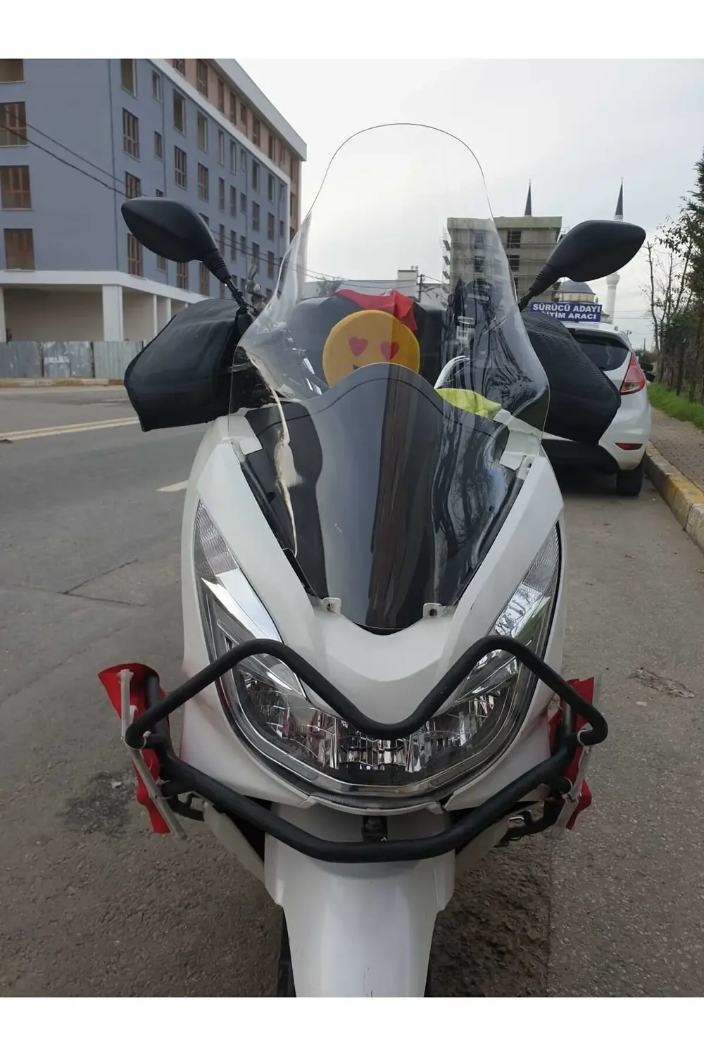 Honda Pcx Ön Cam 2014 2017 Model 65cm Şeffaf Renkli 4mm ORTA BOYL
