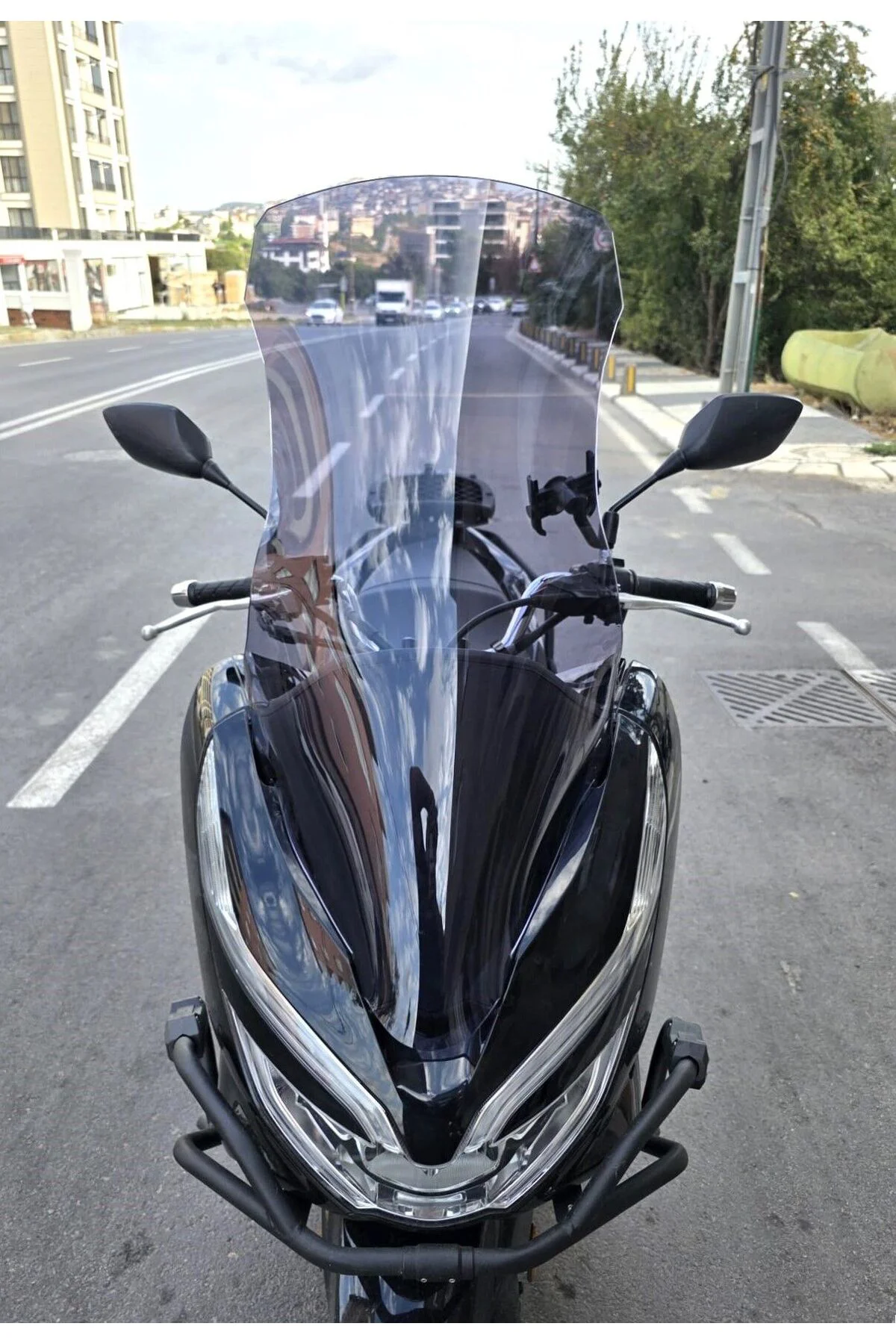 Honda PCX Ön Cam 2018-2020 Model 83cm Füme Renkli 4mm UZUN