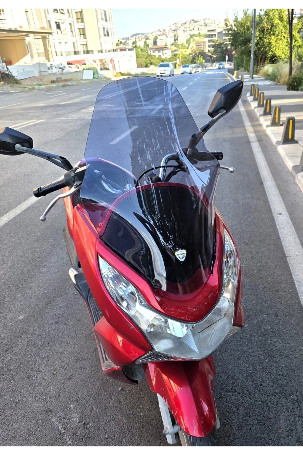 Honda PCX Ön Cam 2011-2013 Model 59cm Füme Renkli ORTA BOYLU