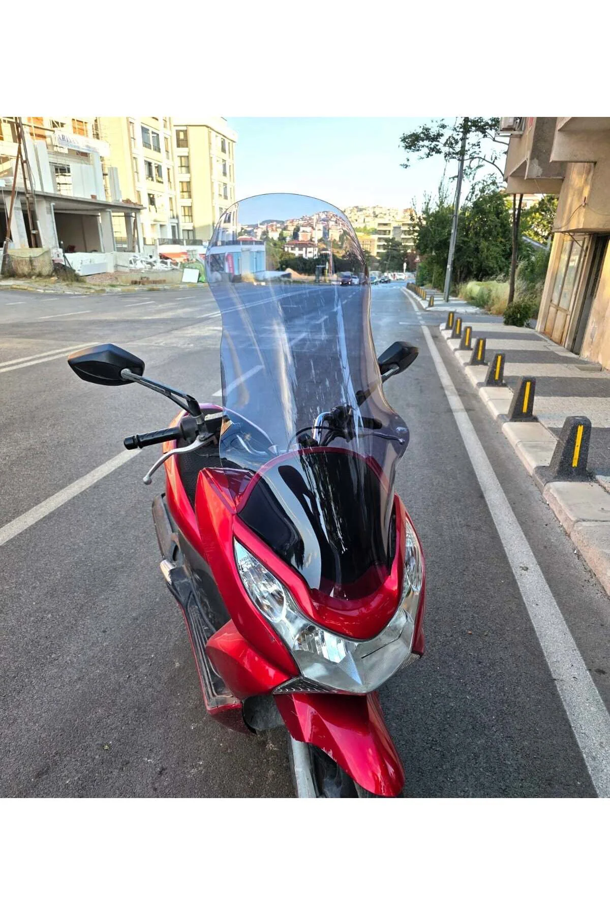 Honda PCX Ön Cam 2011-2013 Model 83cm Füme Renkli 4mm UZUN