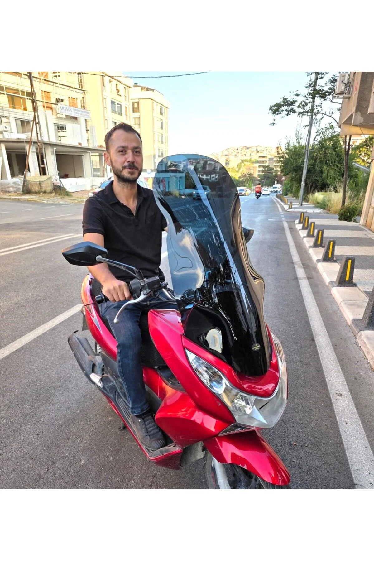 Honda PCX Ön Cam 2011-2013 Model 83cm Siyah Renkli 4mm UZUN