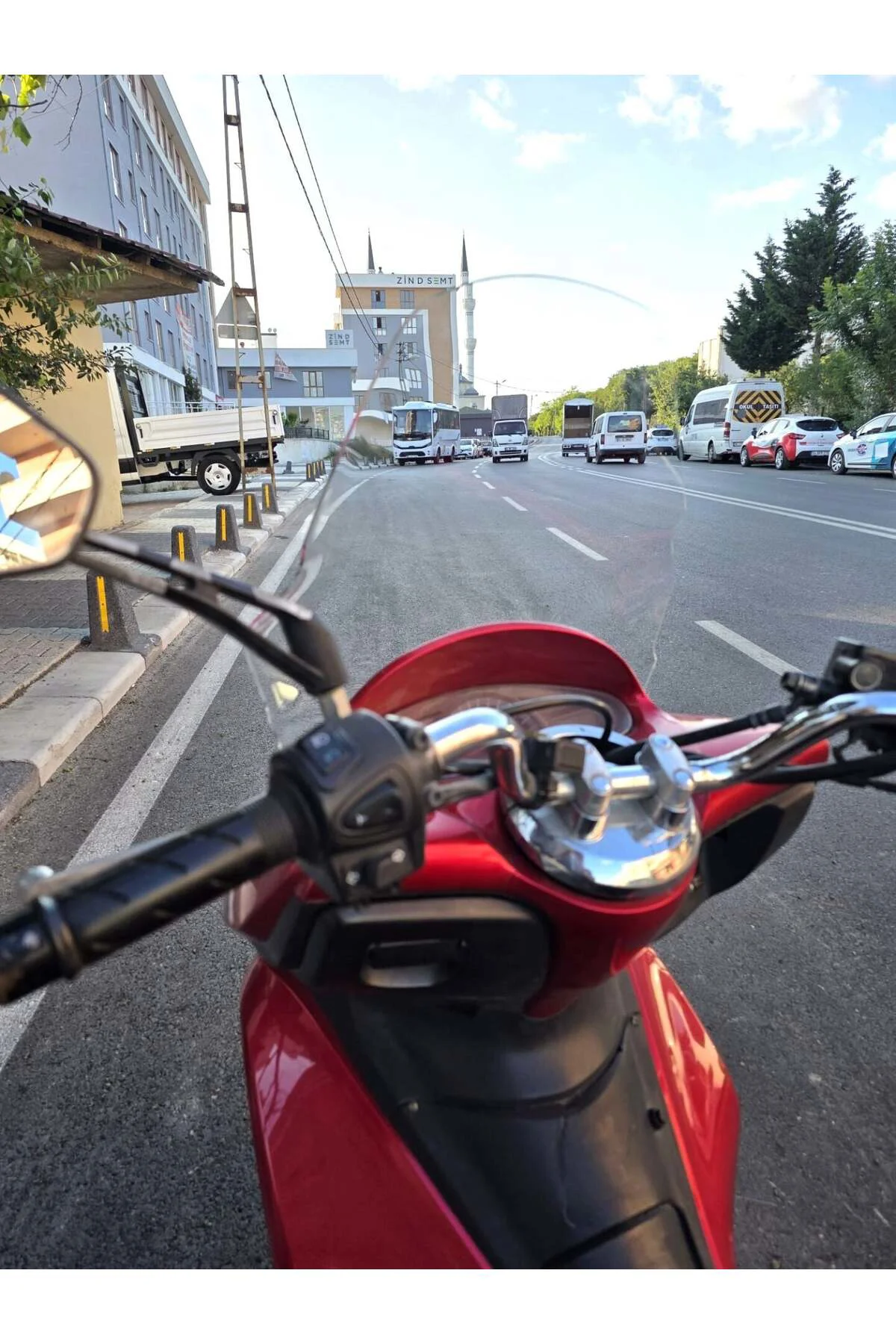 Honda PCX Ön Cam 2011-2013 Model 59cm Şeffaf Renkli ORTA BOYLU