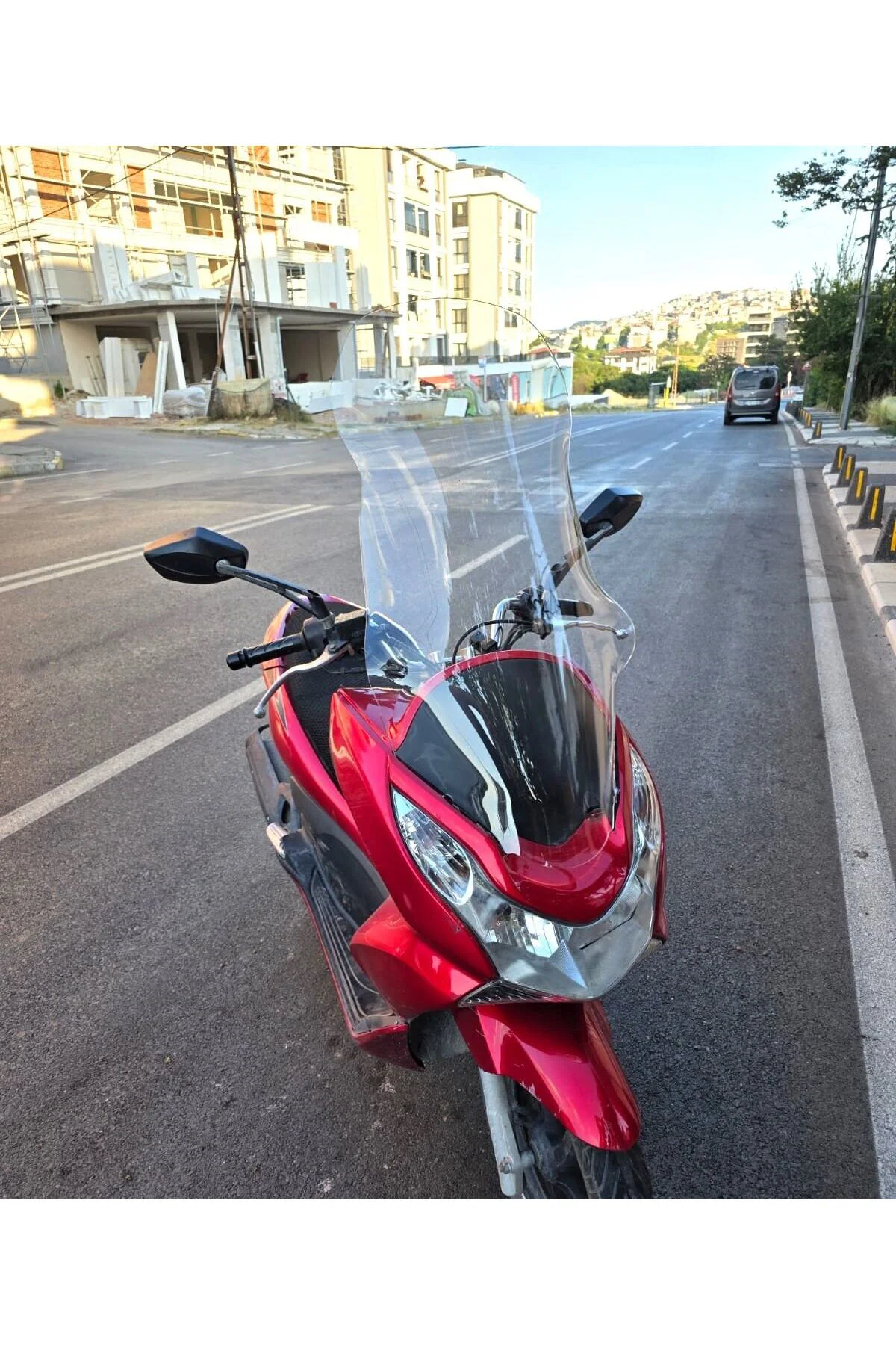 Honda PCX Ön Cam 2011-2013 Model 83cm Şeffaf Renkli 4mm UZUN