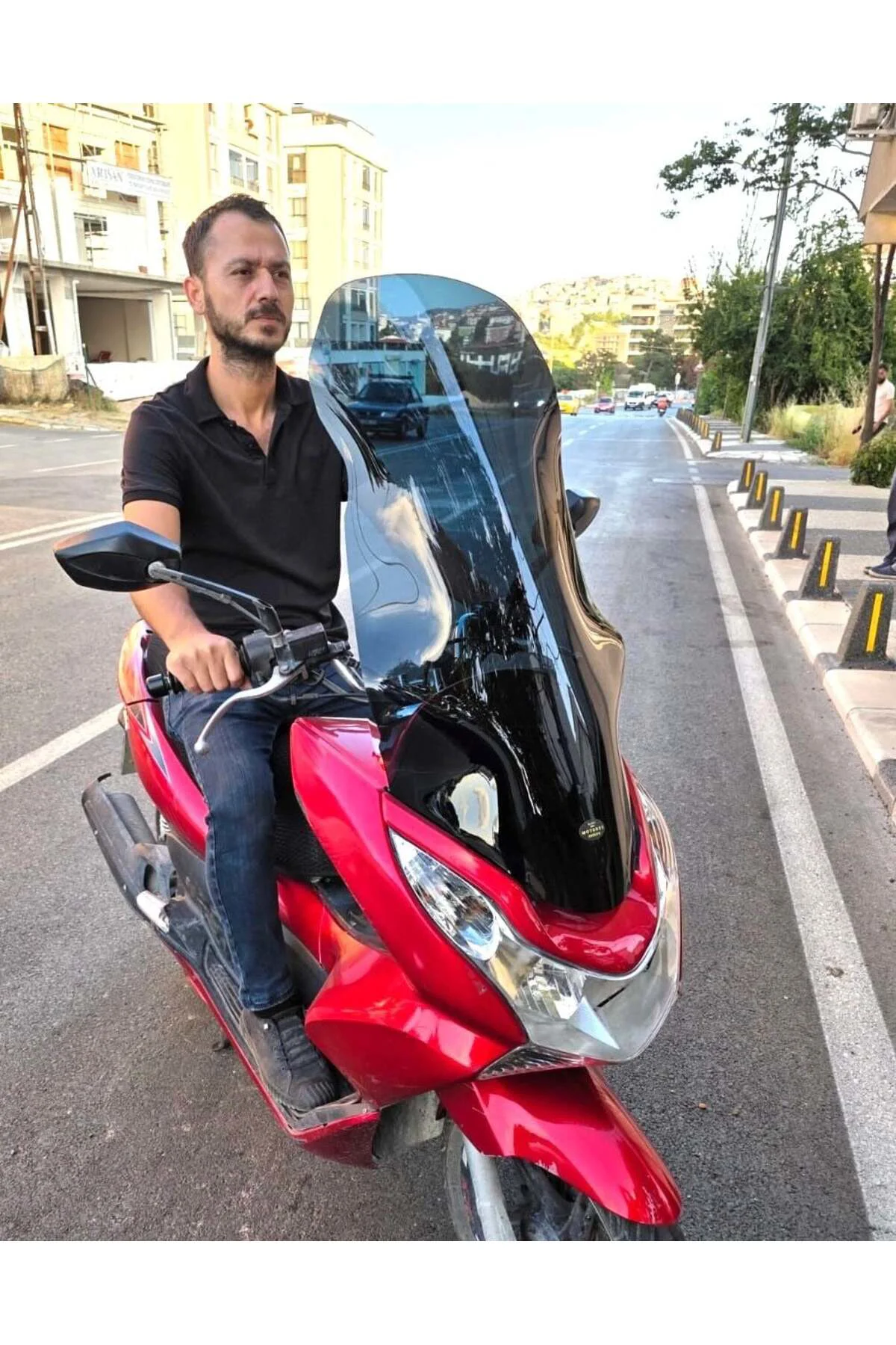 Honda PCX Ön Cam 2011-2013 Model 83cm Siyah Renkli 4mm UZUN
