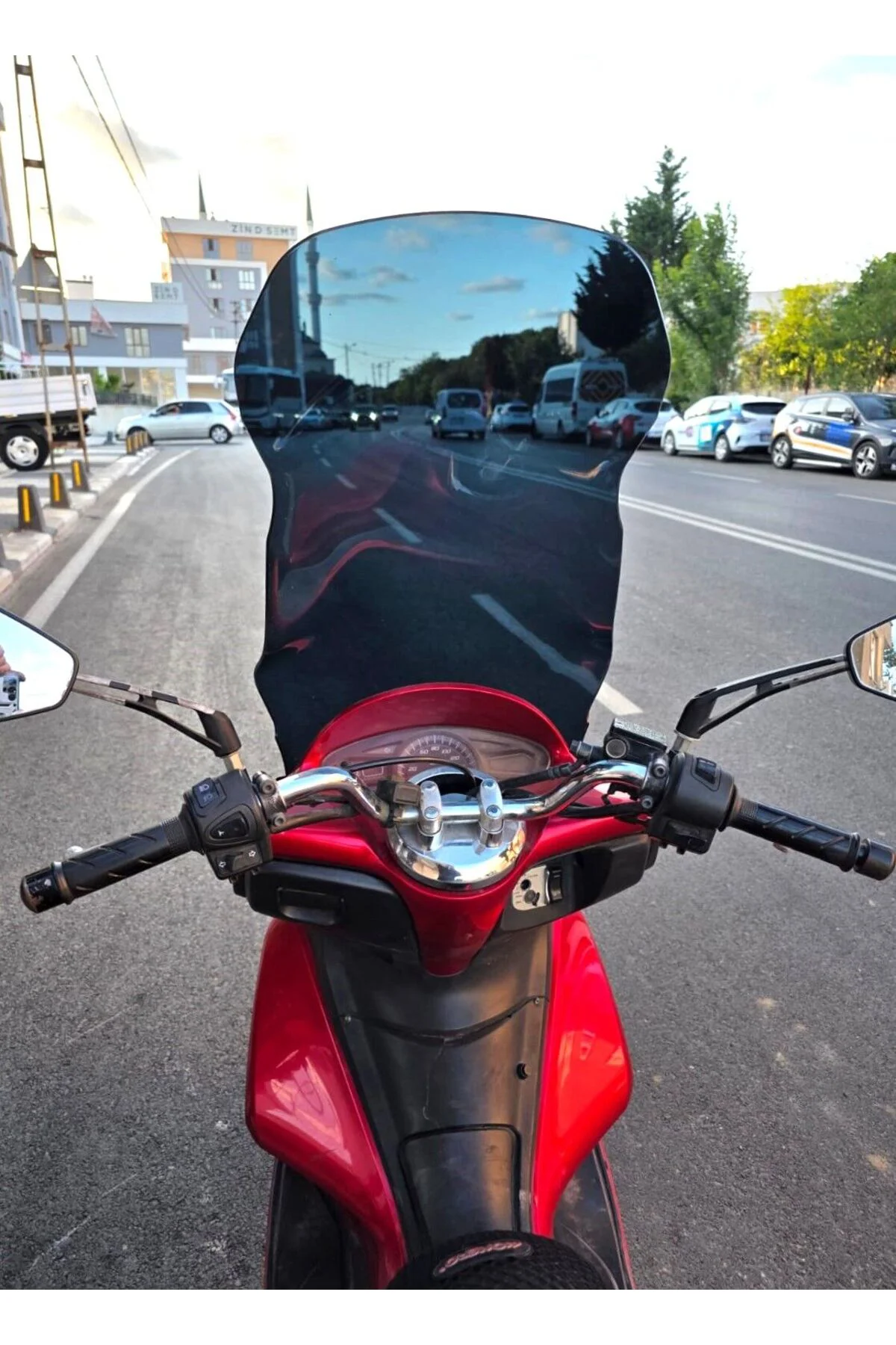 Honda PCX Ön Cam 2011-2013 Model 83cm Siyah Renkli 4mm UZUN