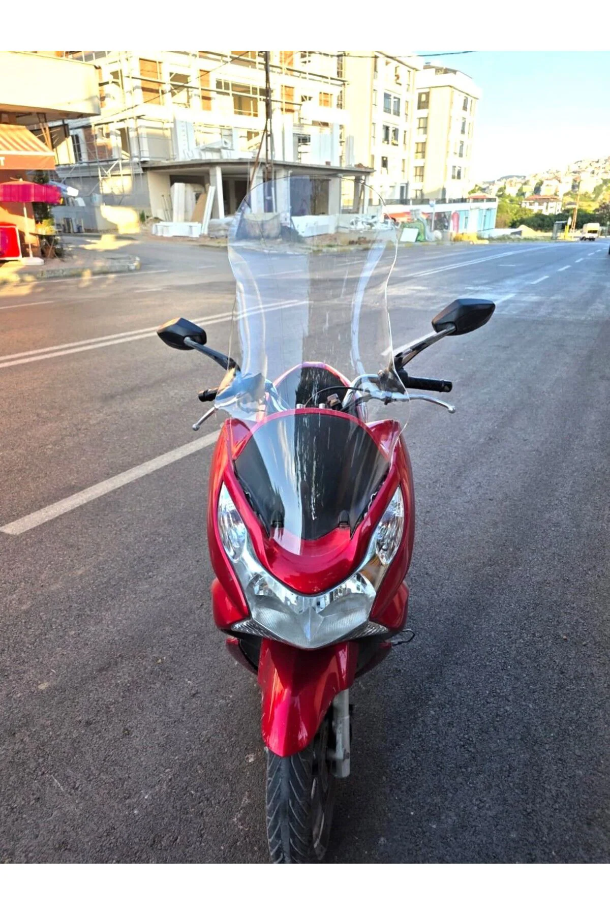 Honda PCX Ön Cam 2011-2013 Model 83cm Şeffaf Renkli 4mm UZUN