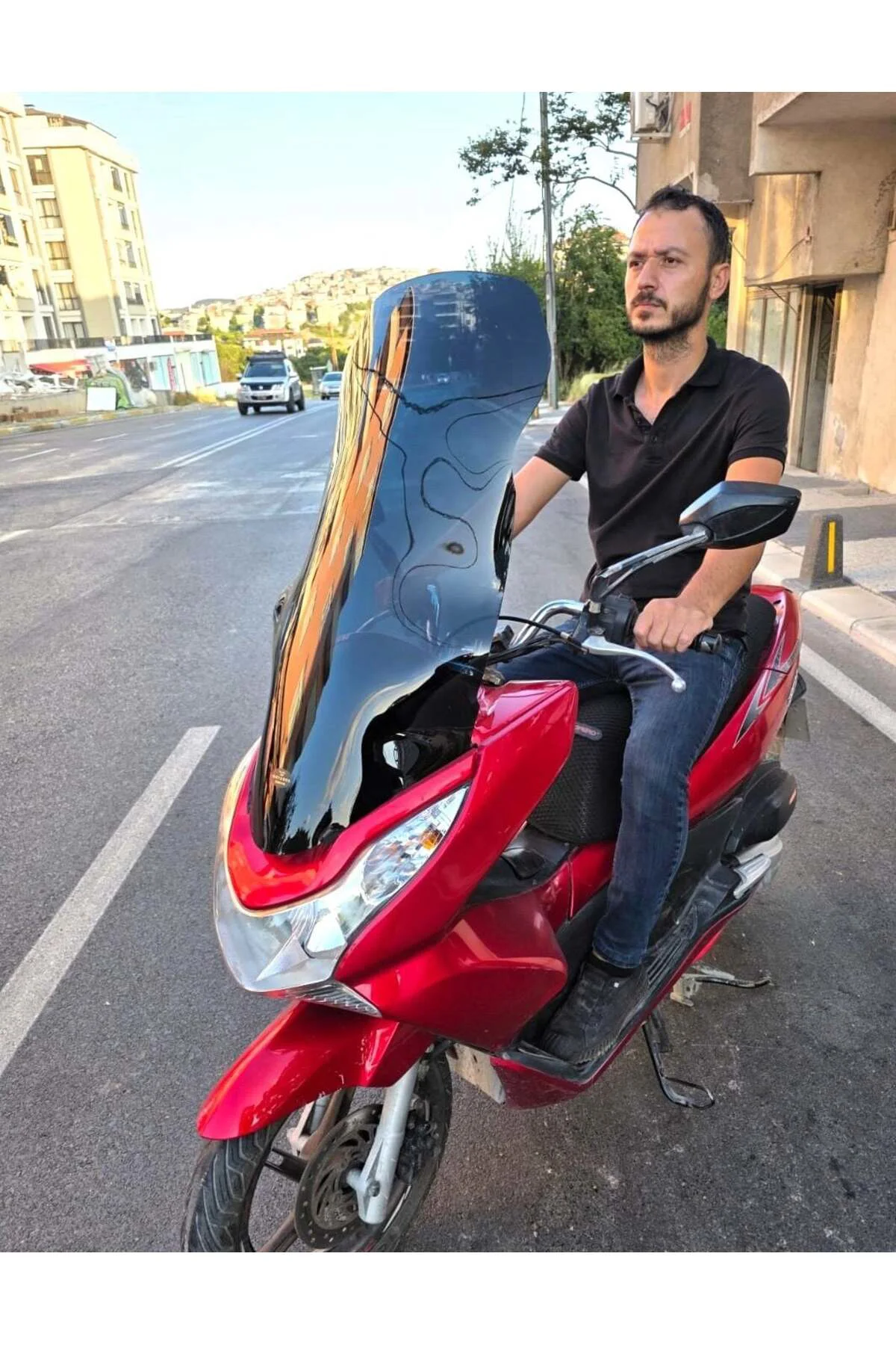 Honda PCX Ön Cam 2011-2013 Model 83cm Siyah Renkli 4mm UZUN
