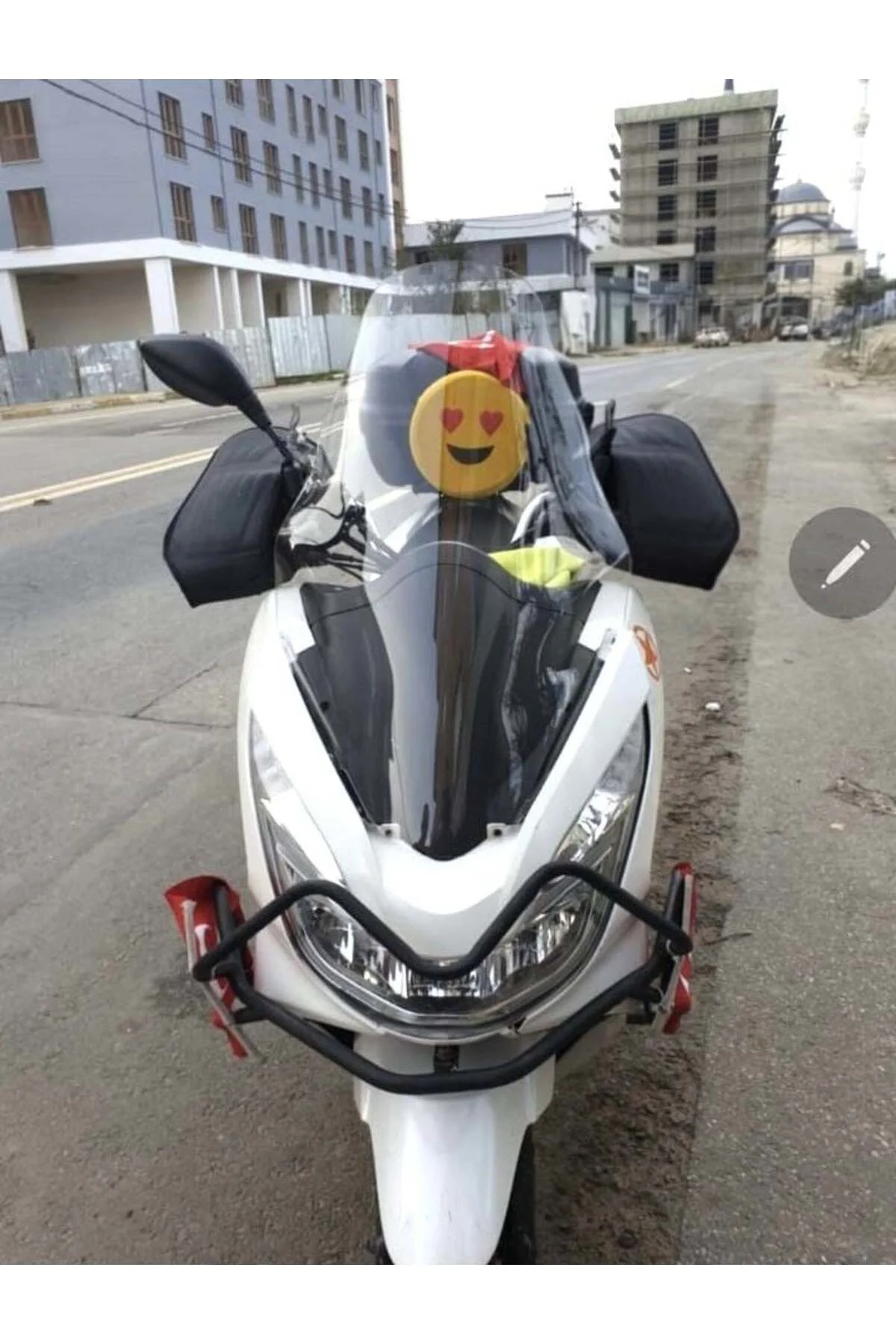 Honda PCX Ön Cam 2014-2017 Model 65cm Şeffaf Renkli 4mm ORTA BOYL