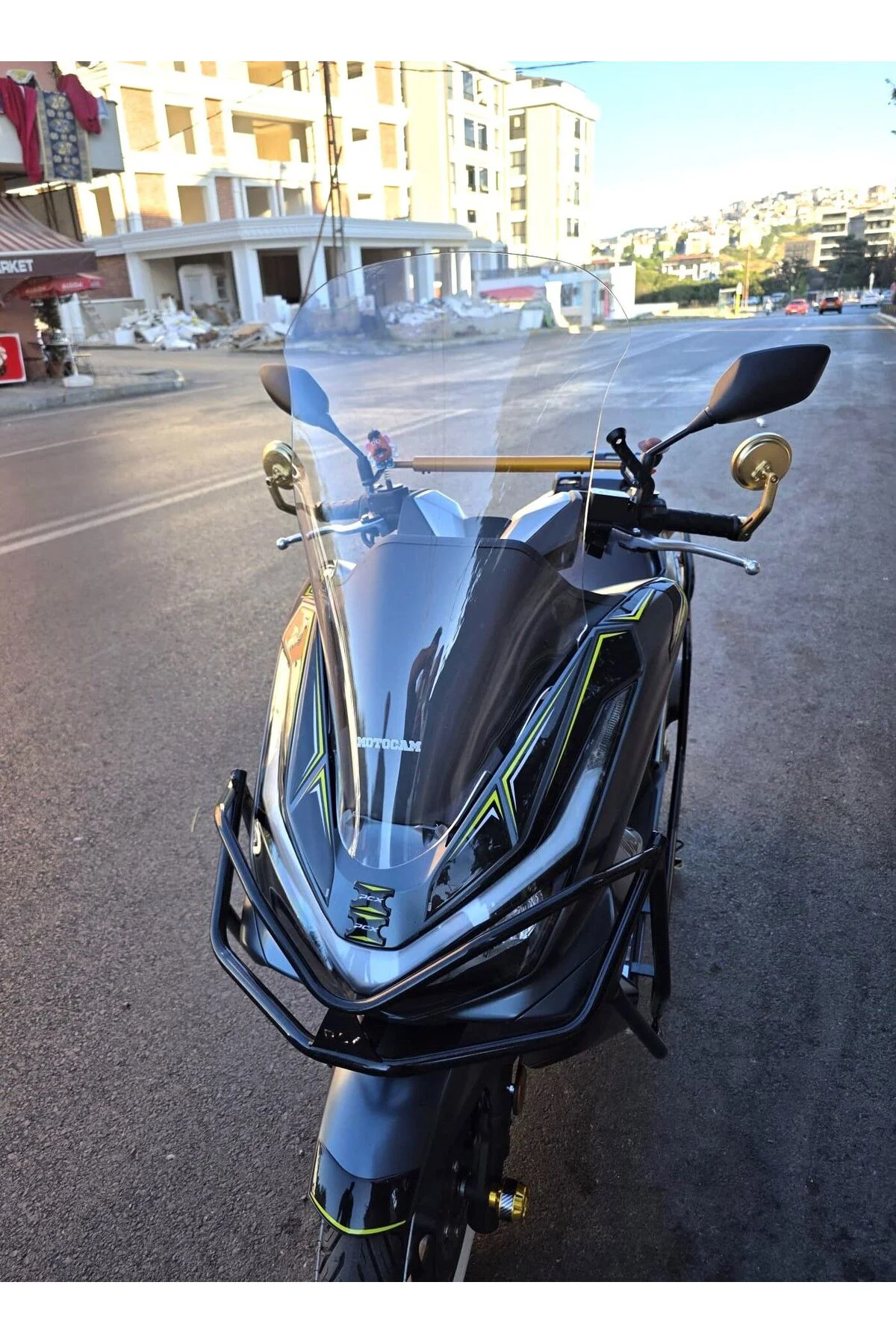 Honda PCX Ön Cam 2025-2026 Model 66cm Şeffaf Renkli 4mm