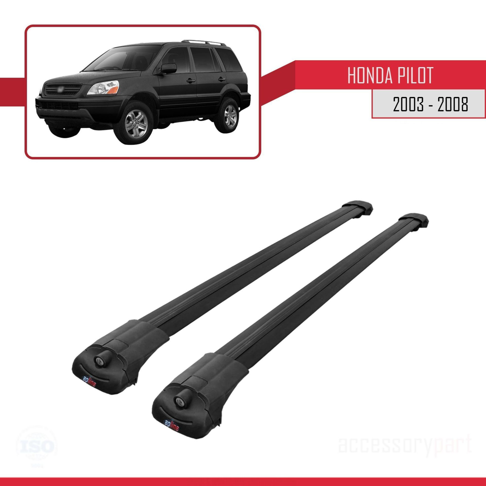 Honda Pilot 2003-2008 Arası ile uyumlu ACE-1 Ara Atkı Tavan Barı 
