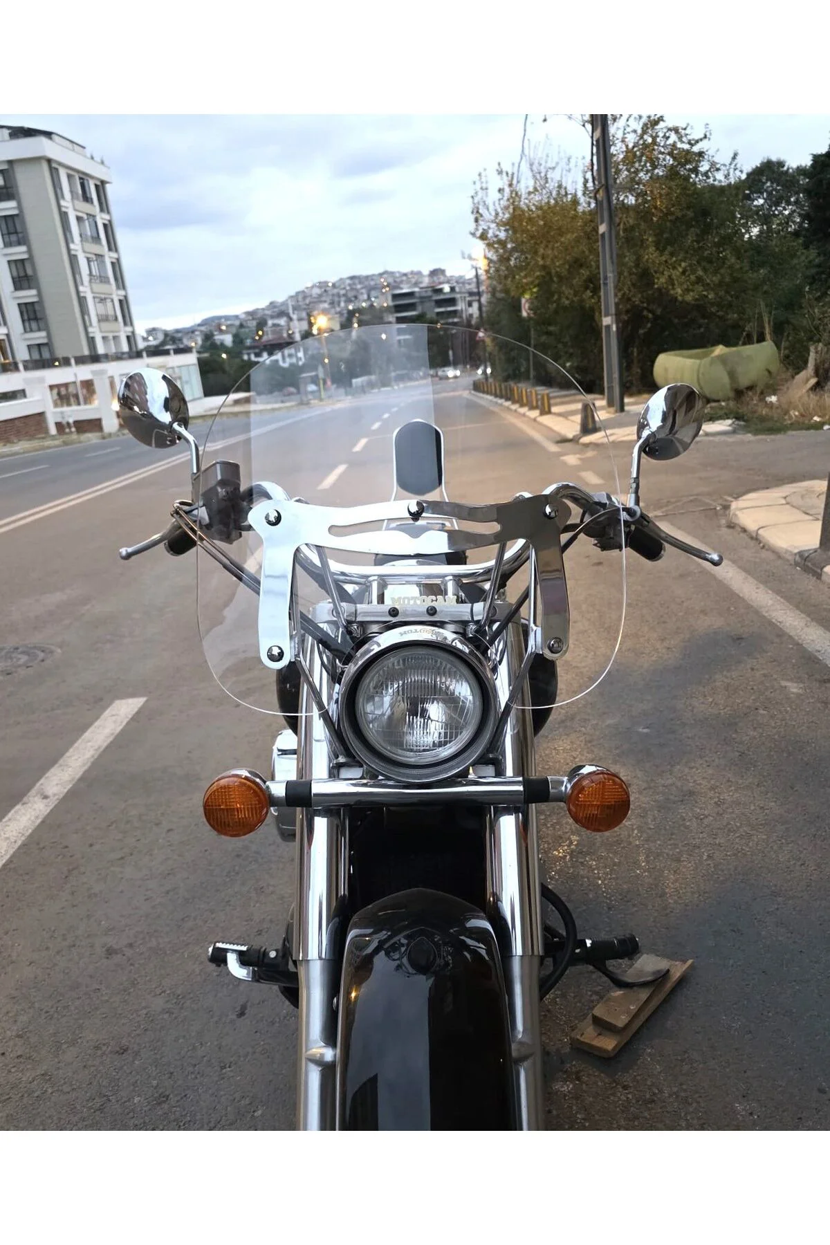 Honda Shadow 750 Ön Cam 1999-2010 Model 45cm Şeffaf Renkli 4mm AP