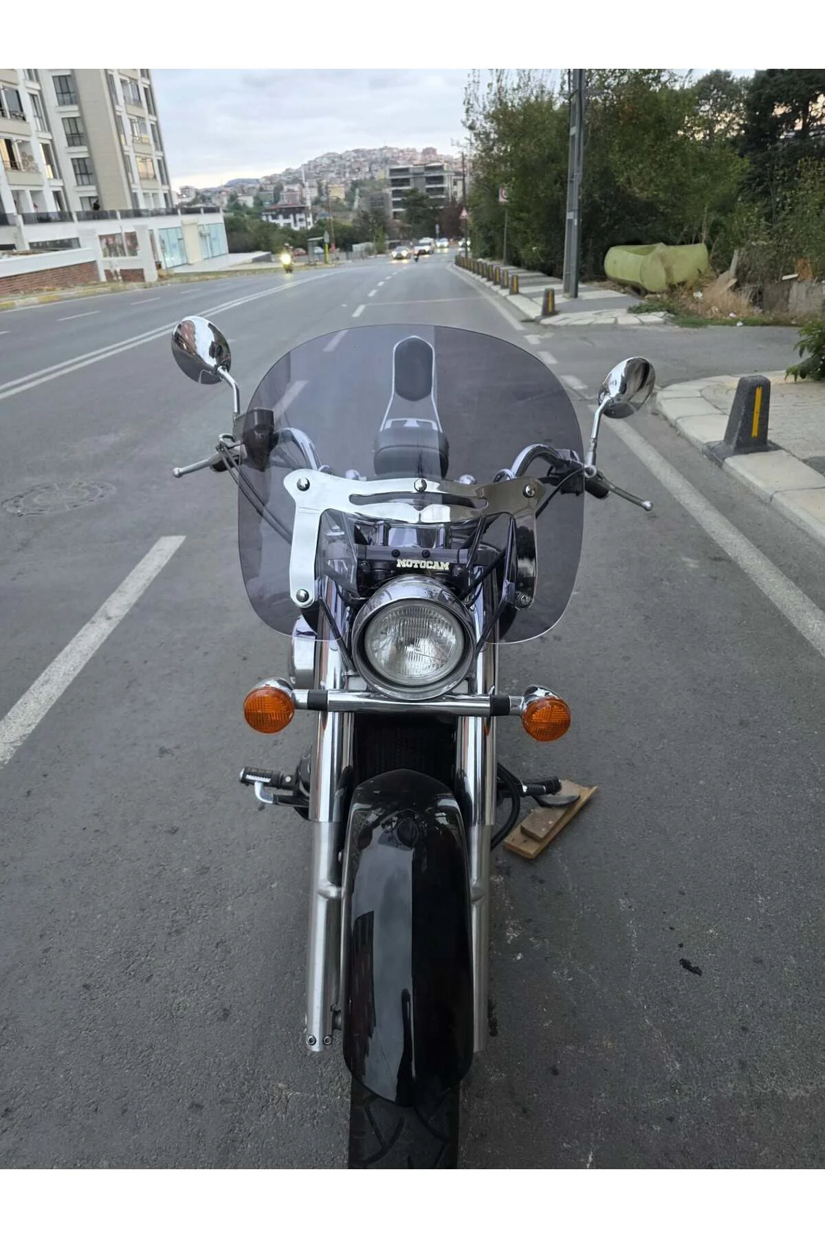 Honda Shadow 750 Ön Cam 1999-2010 Model 45cm Füme Renkli 4mm APAR