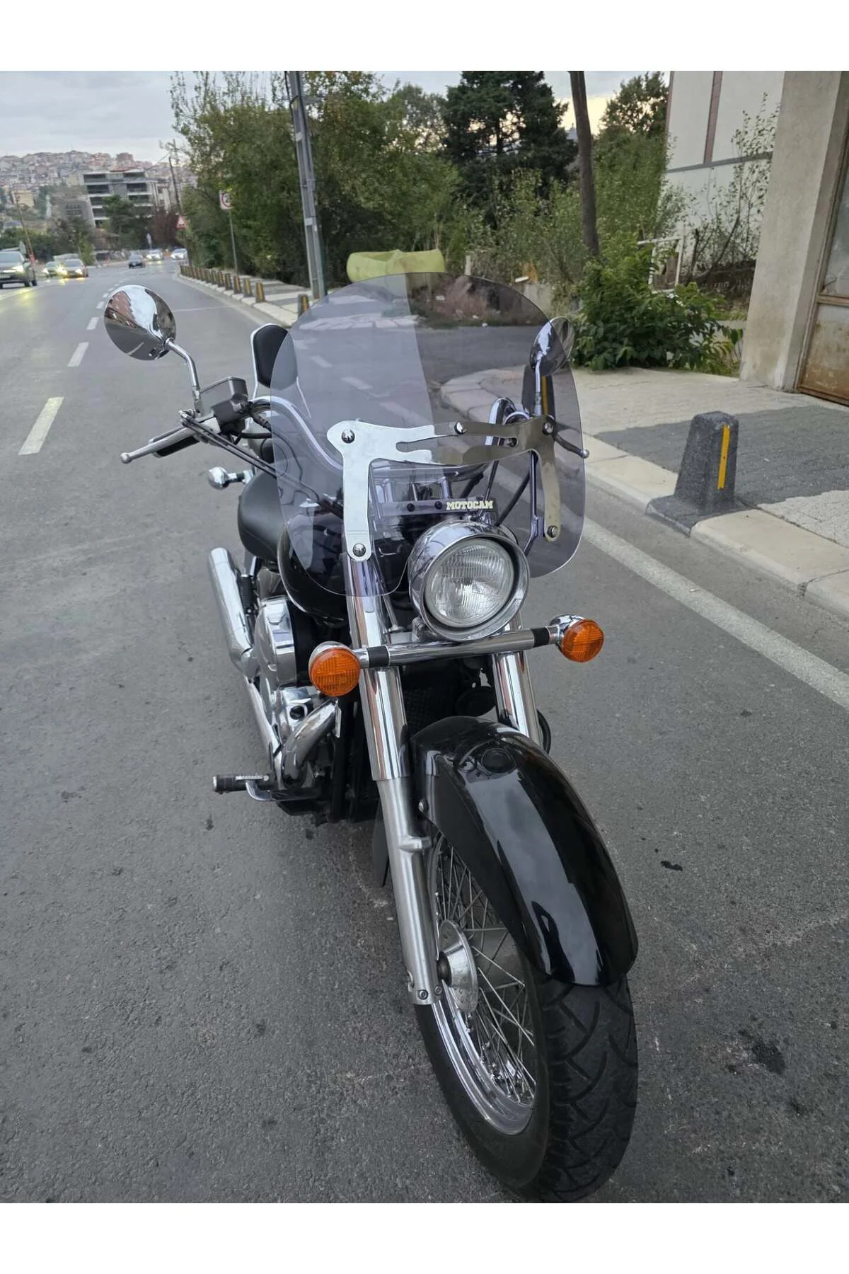 Honda Shadow 750 Ön Cam 1999-2010 Model 45cm Füme Renkli 4mm APAR