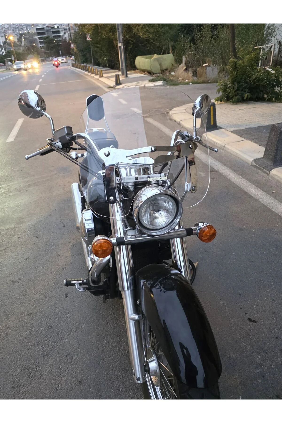 Honda Shadow 750 Ön Cam 1999-2010 Model 45cm Şeffaf Renkli 4mm AP