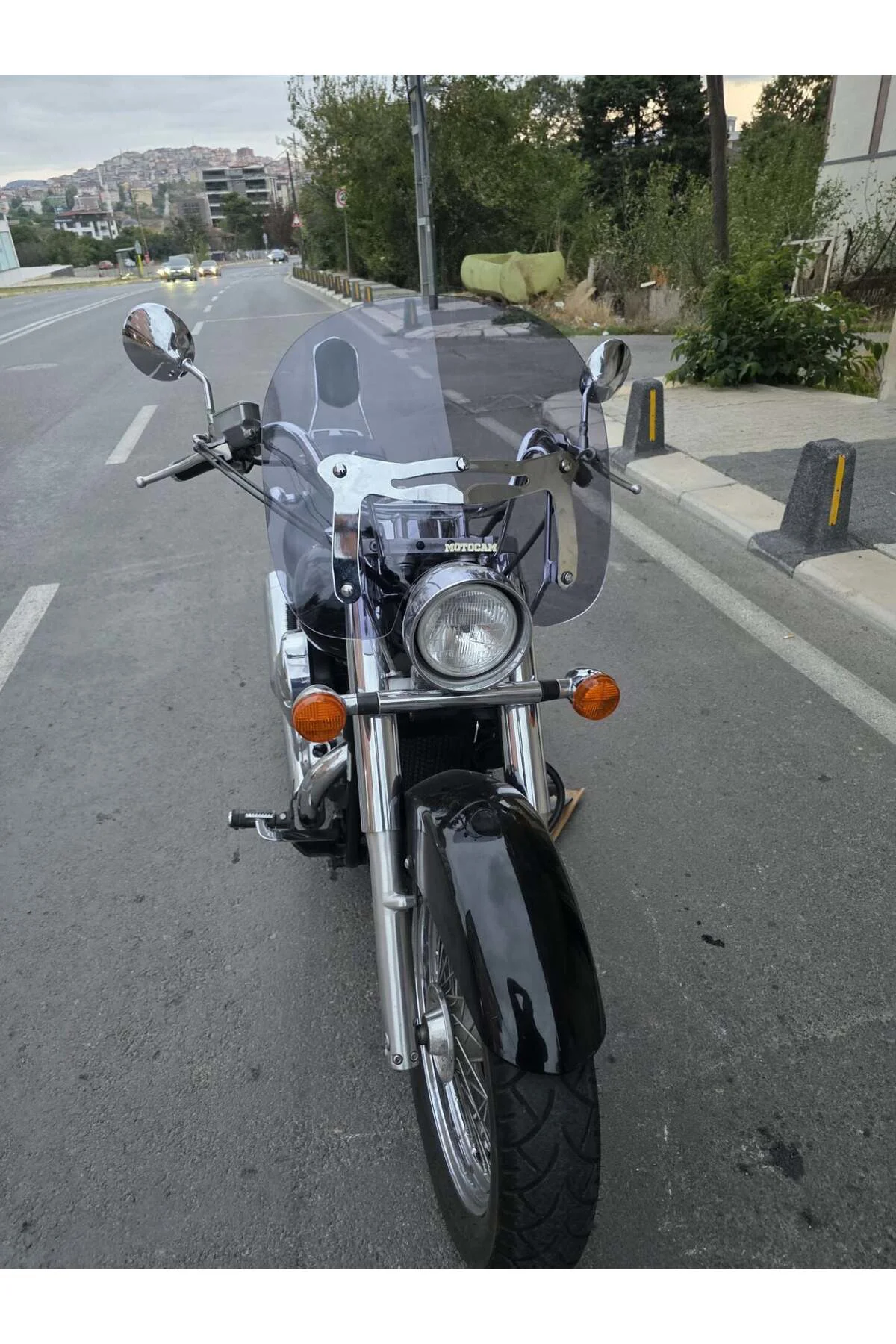 Honda Shadow 750 Ön Cam 1999-2010 Model 45cm Füme Renkli 4mm APAR