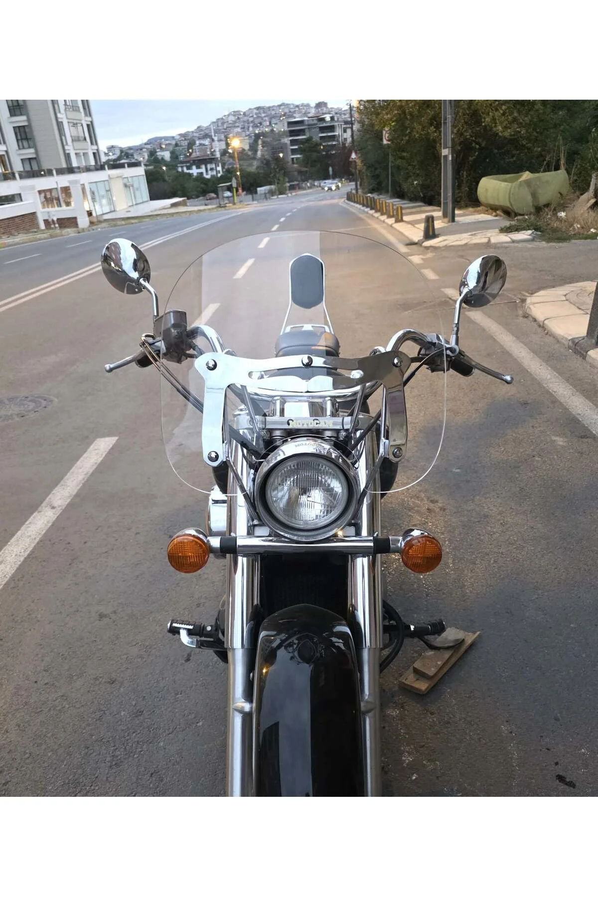 Honda Shadow 750 Ön Cam 1999-2010 Model 45cm Şeffaf Renkli 4mm AP