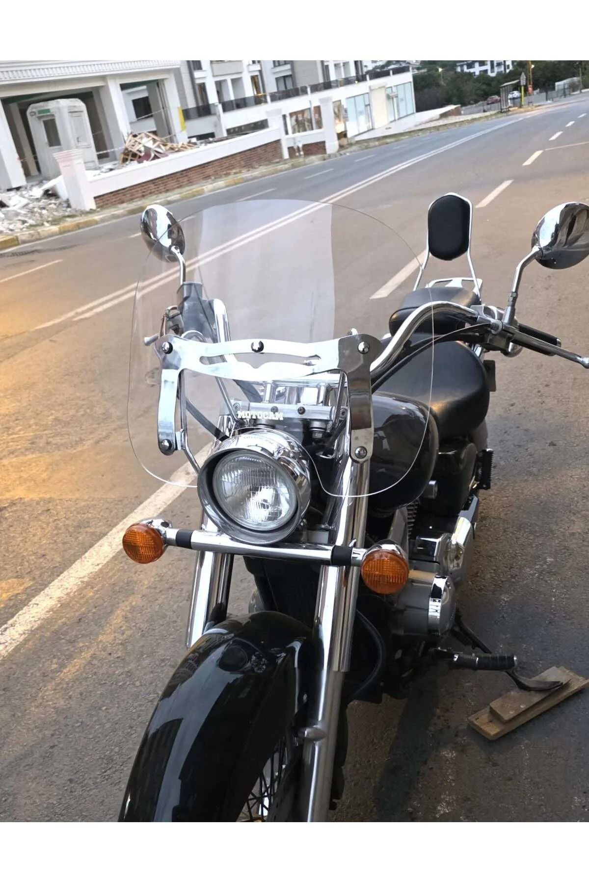Honda Shadow 750 Ön Cam 1999-2010 Model 45cm Şeffaf Renkli 4mm AP